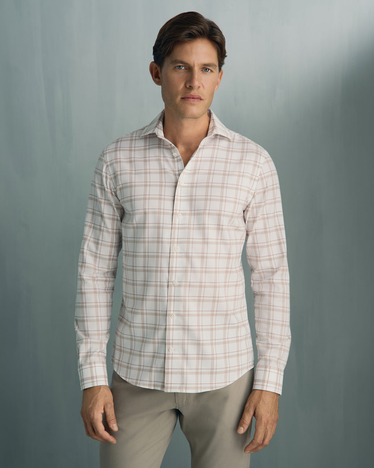 Performance Cotton Plaid Shirt - Performance Cotton Plaid Shirt Brown Plaid