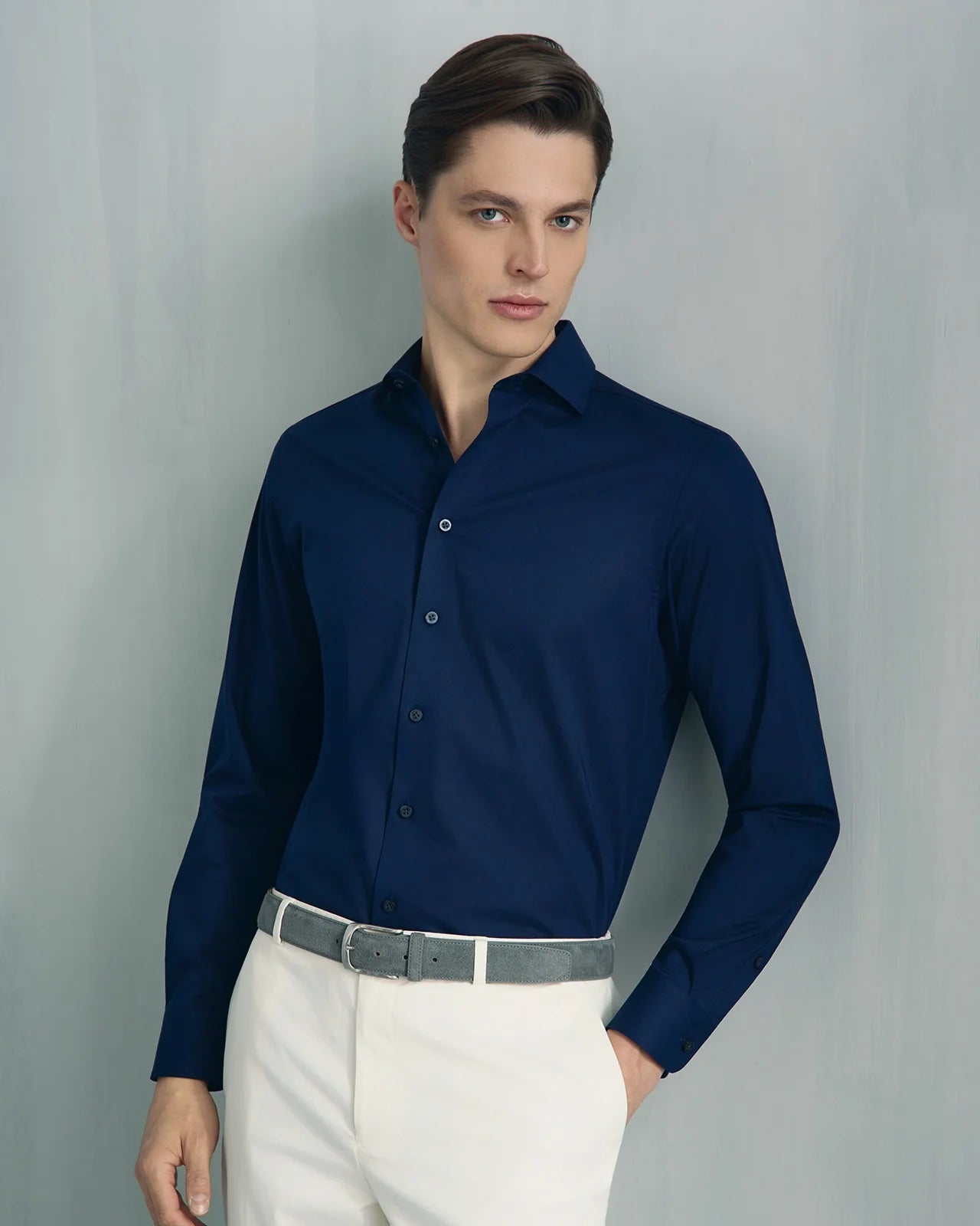 Performance Cotton Everyday Shirt - Performance Cotton Everyday Shirt Navy