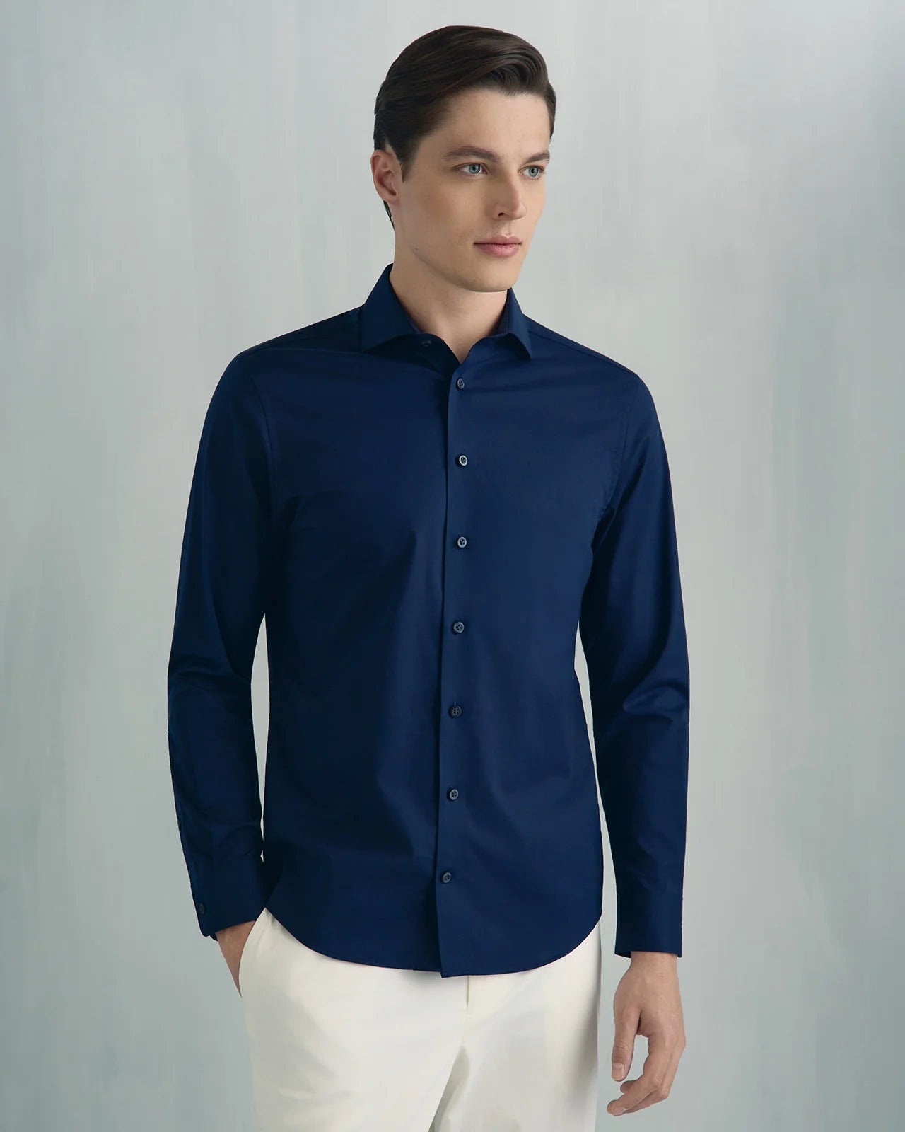 Performance Cotton Everyday Shirt - Performance Cotton Everyday Shirt Navy