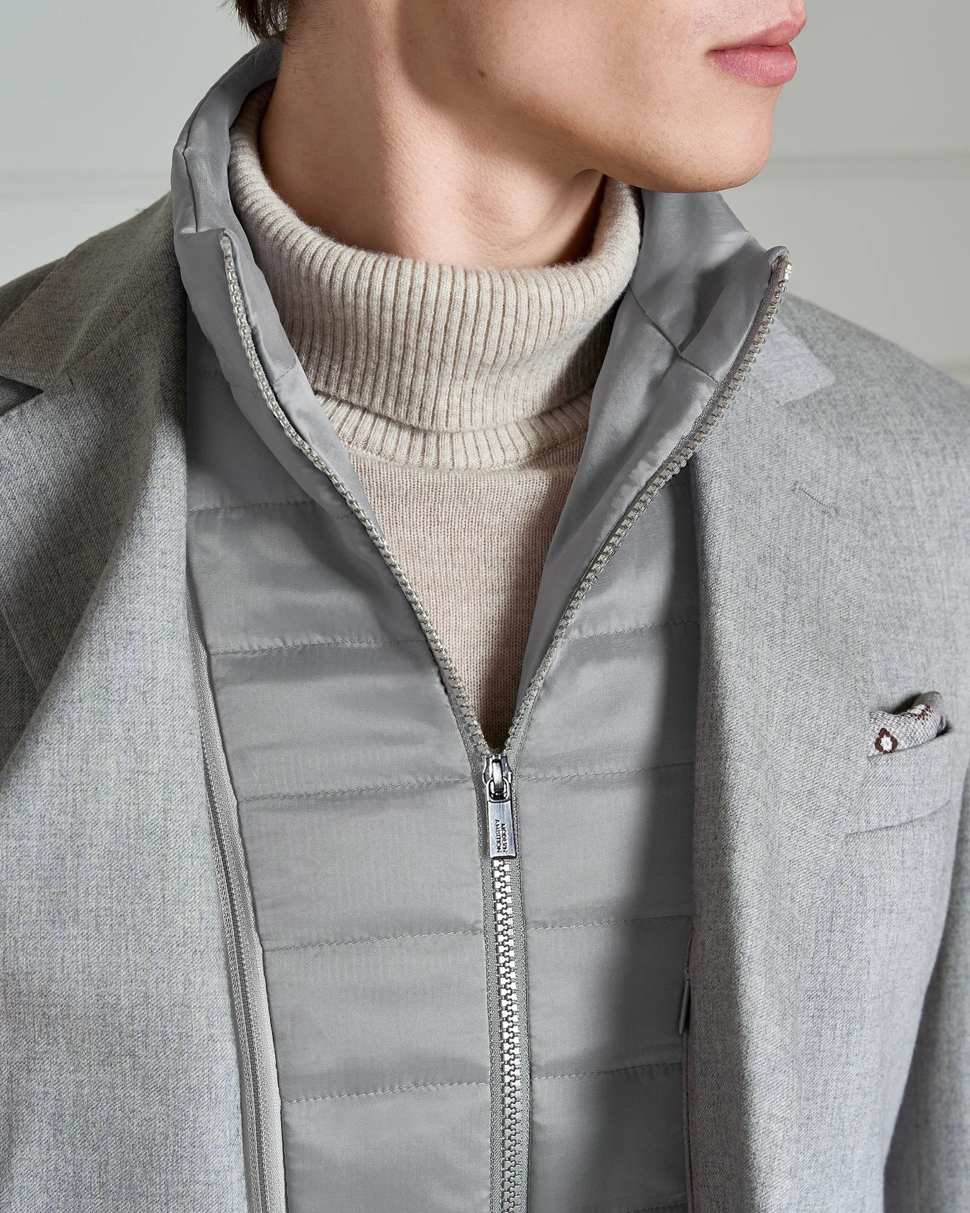 Yorkville Wool Cashmere Fooler Jacket - Yorkville Wool Cashmere Fooler Jacket Grey