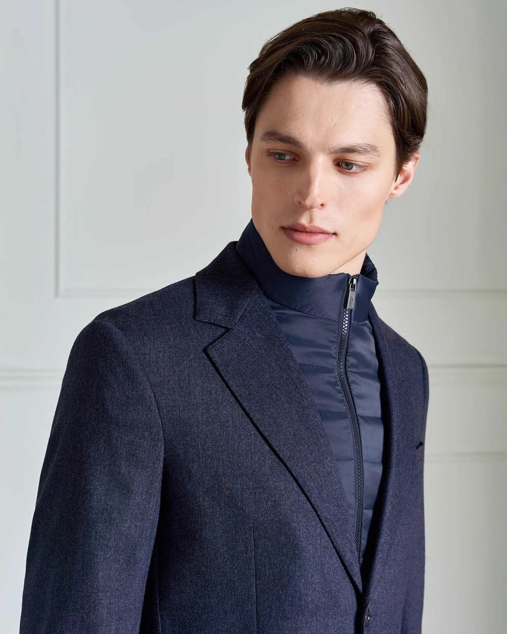 Yorkville Wool Cashmere Fooler Jacket - Yorkville Wool Cashmere Fooler Jacket Navy
