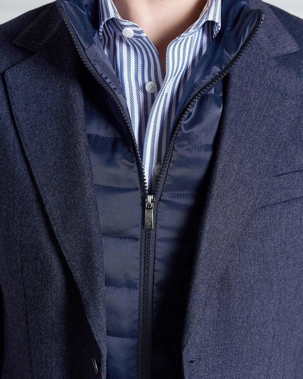 Yorkville Wool Cashmere Fooler Jacket - Yorkville Wool Cashmere Fooler Jacket Navy