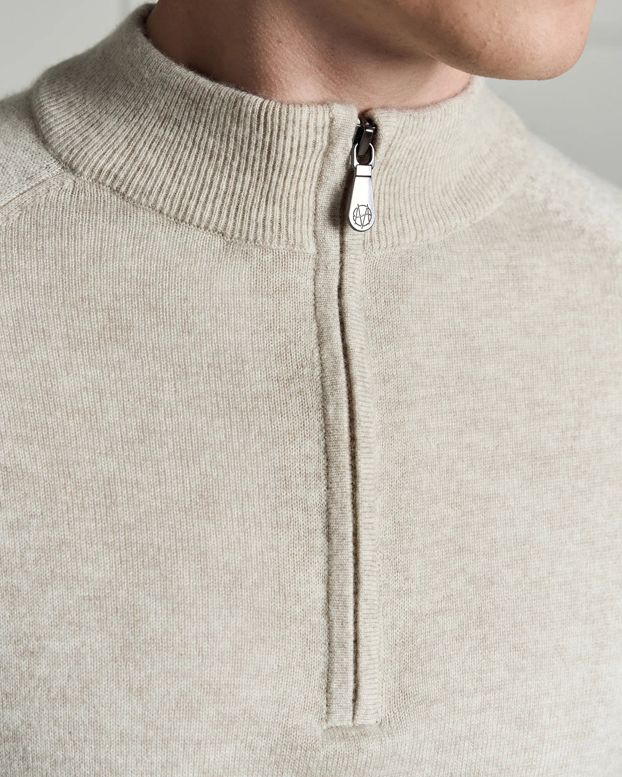 Cortina Quarter Zip Pullover - Cortina Quarter Zip Pullover Htr Cream