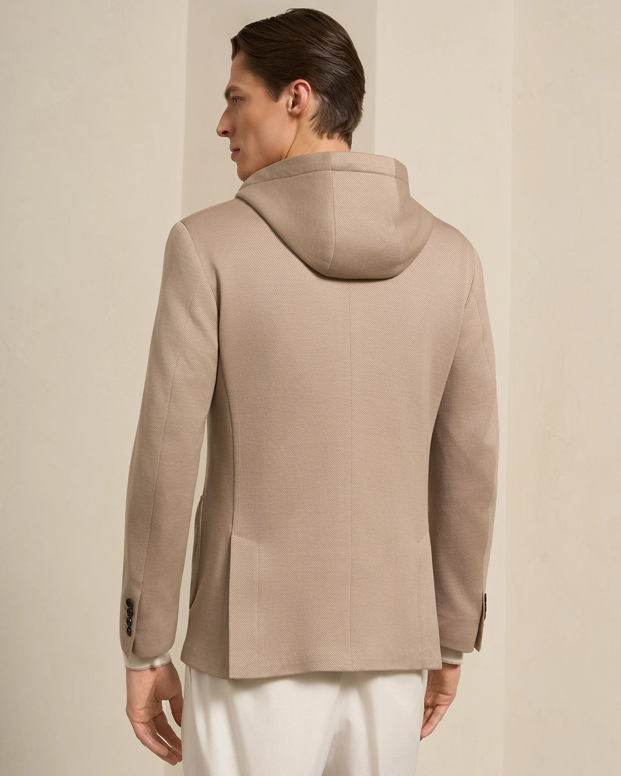 Yorkville Jersey Hooded Jacket - Yorkville Jersey Hooded Jacket Light Brown