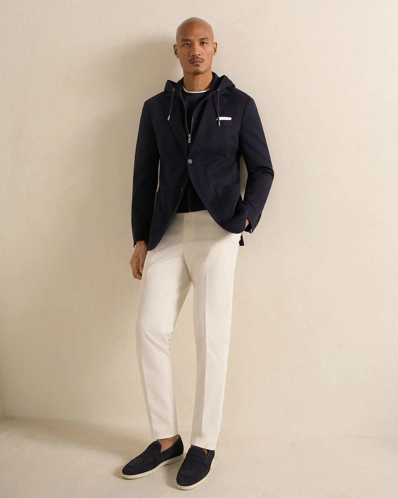 Yorkville Jersey Hooded Jacket - Yorkville Jersey Hooded Jacket Navy