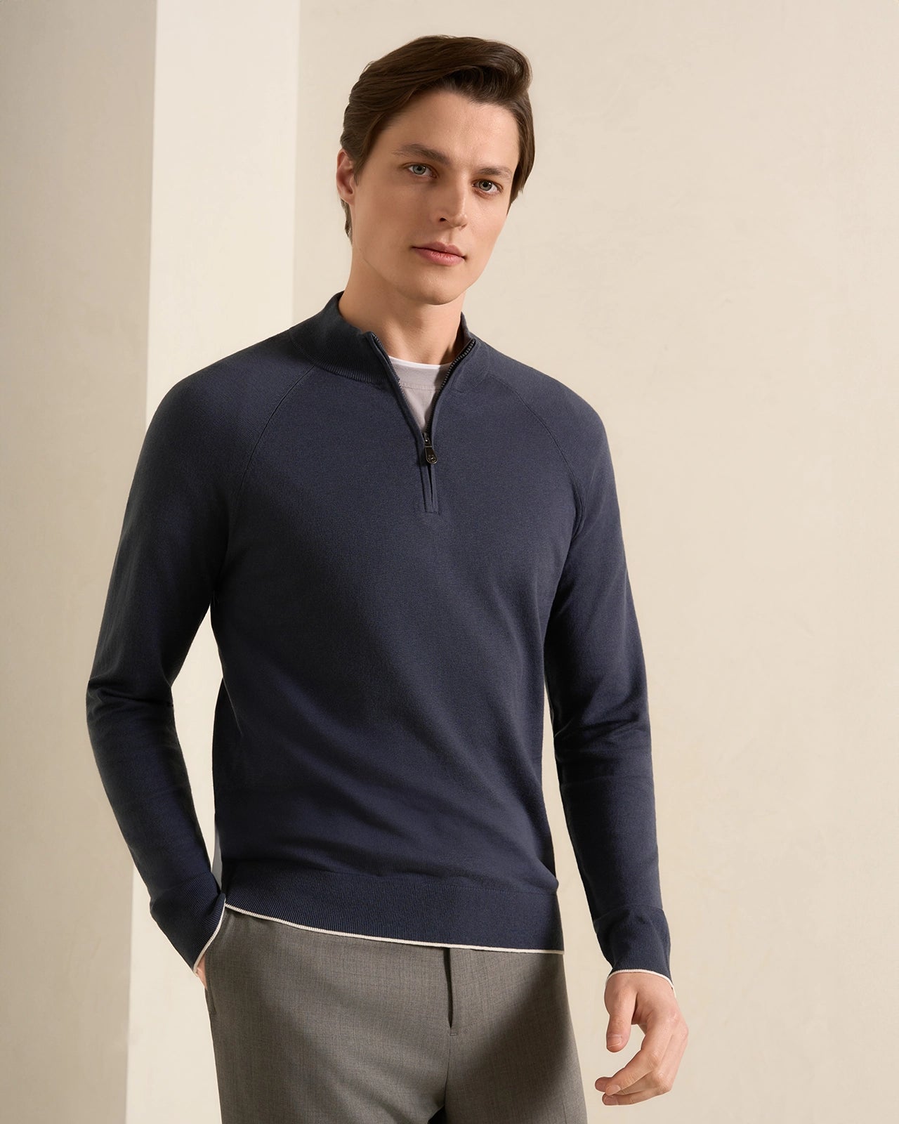 Tuscana Quarter Zip - Tuscana Quarter Zip Midnight Slate