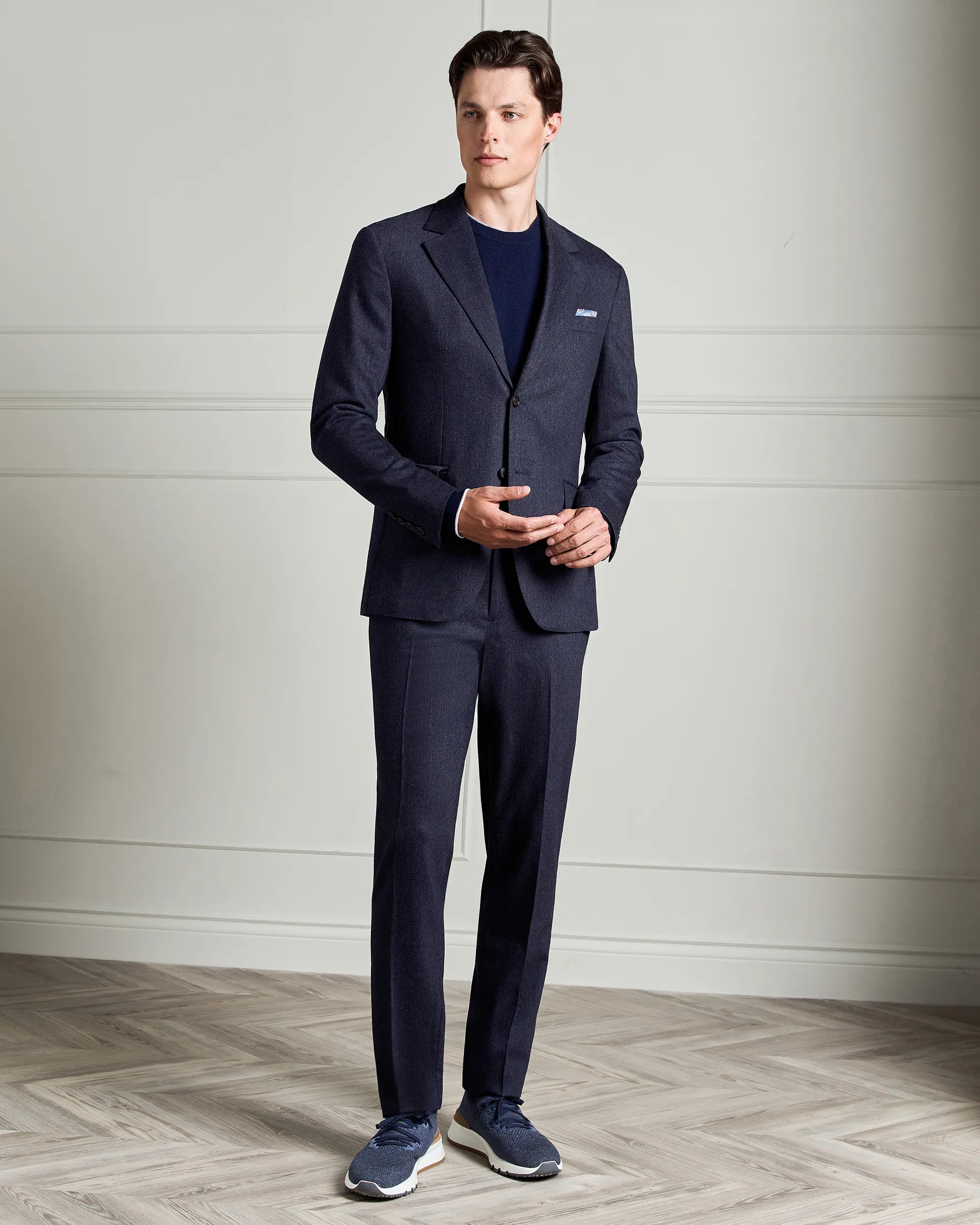 Malpensa Versa Wool Cashmere Suit - Malpensa Versa Wool Cashmere Suit Navy