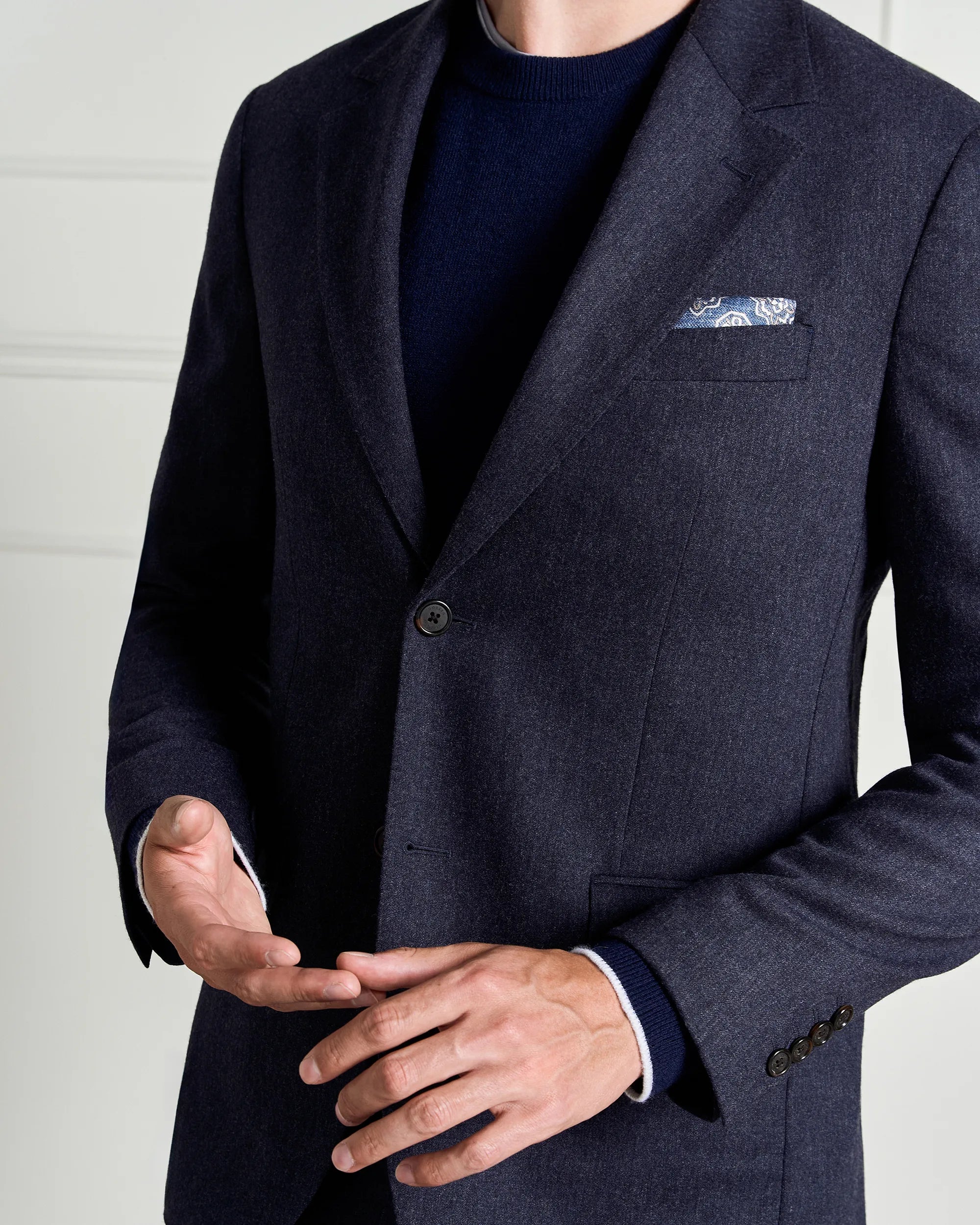 Malpensa Versa Wool Cashmere Suit - Malpensa Versa Wool Cashmere Suit Navy
