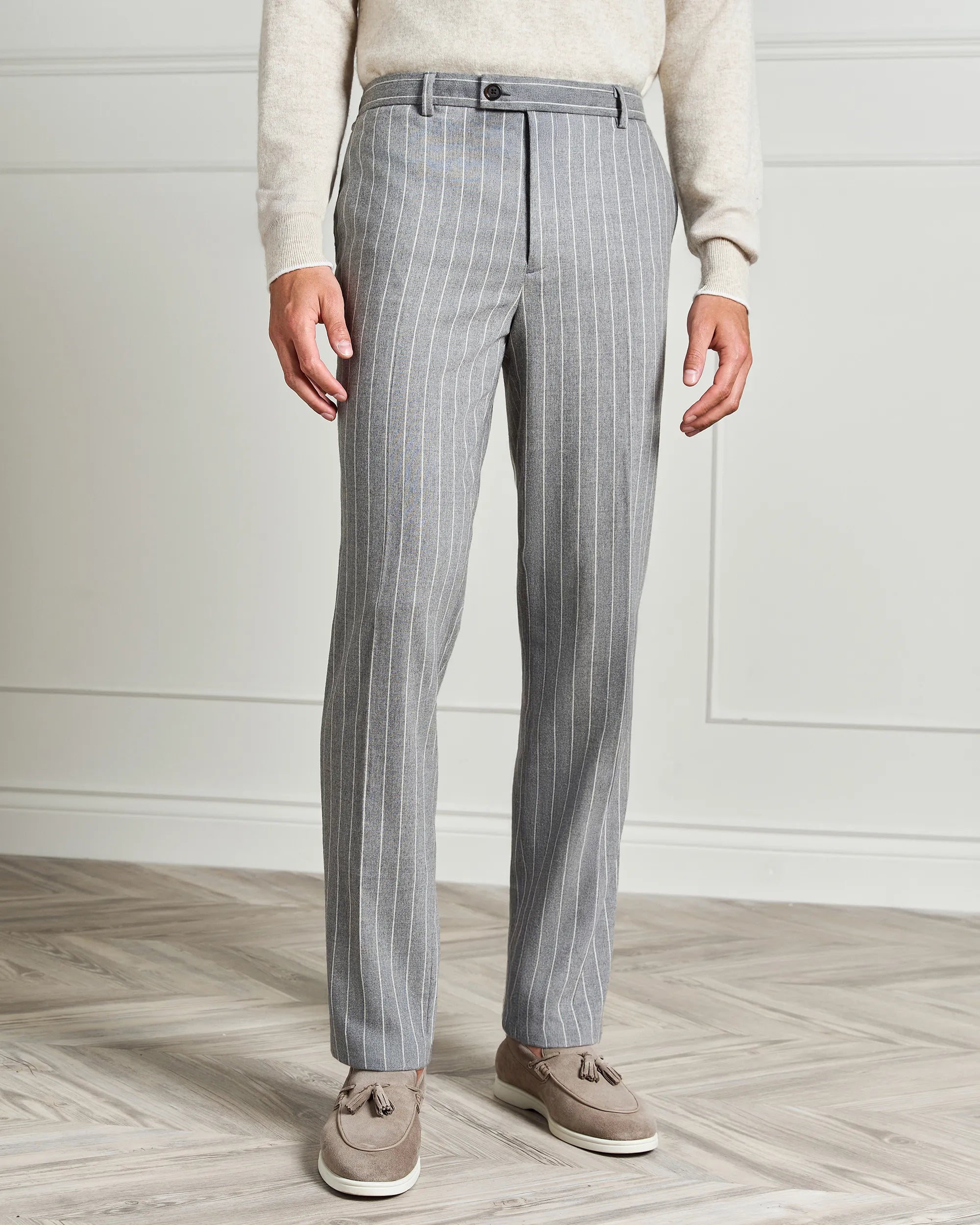 Malpensa Versa Pinstripe Suit - Malpensa Versa Pinstripe Suit Grey