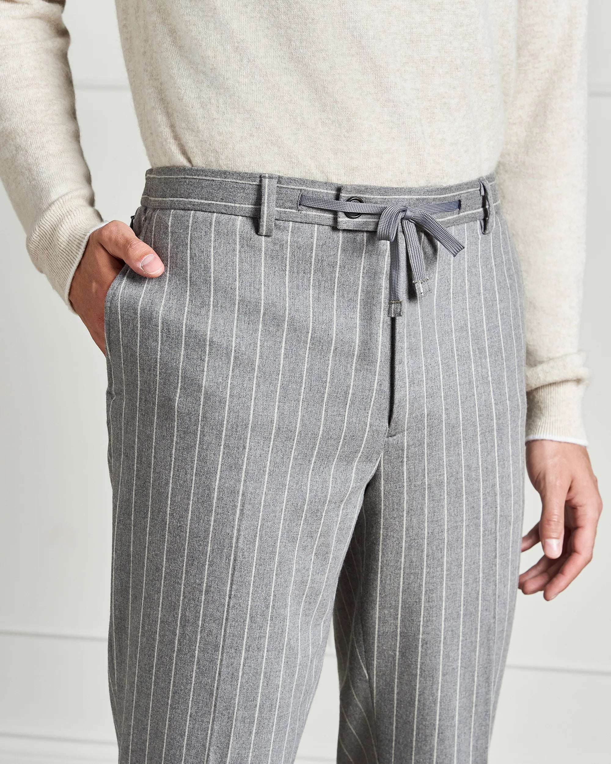 Malpensa Versa Pinstripe Suit - Malpensa Versa Pinstripe Suit Grey