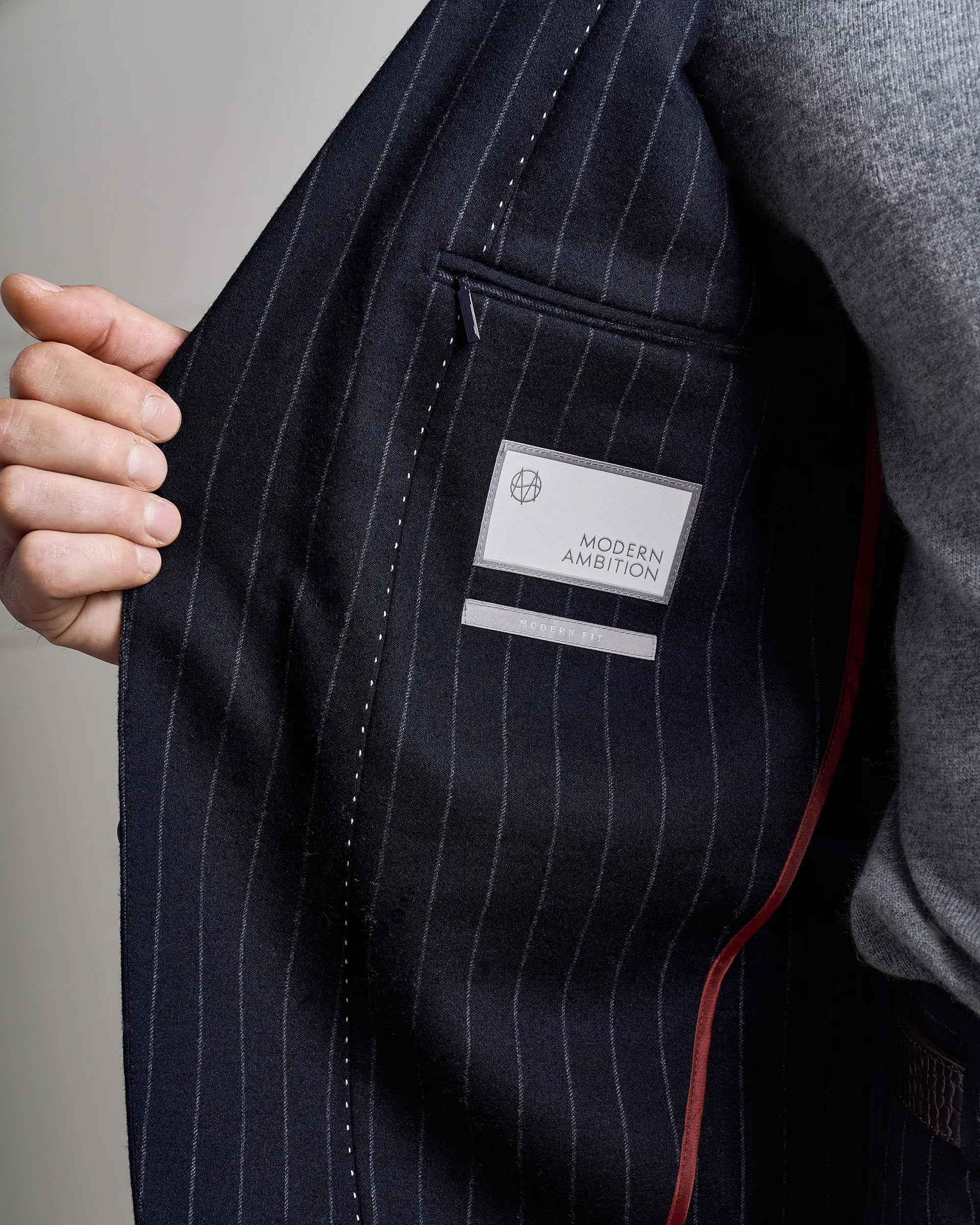Malpensa Versa Pinstripe Suit - Malpensa Versa Pinstripe Suit Navy