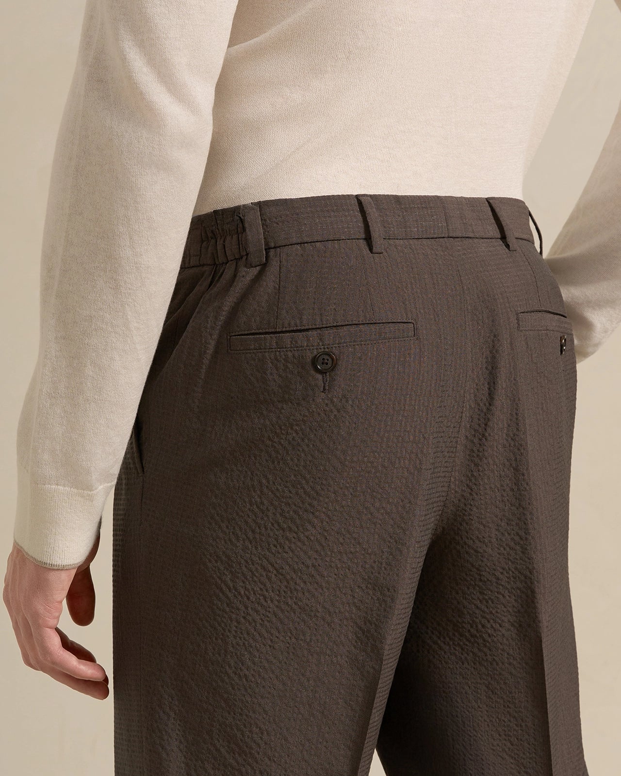 Malpensa Versa Seersucker Suit - Malpensa Versa Seersucker Suit Brown