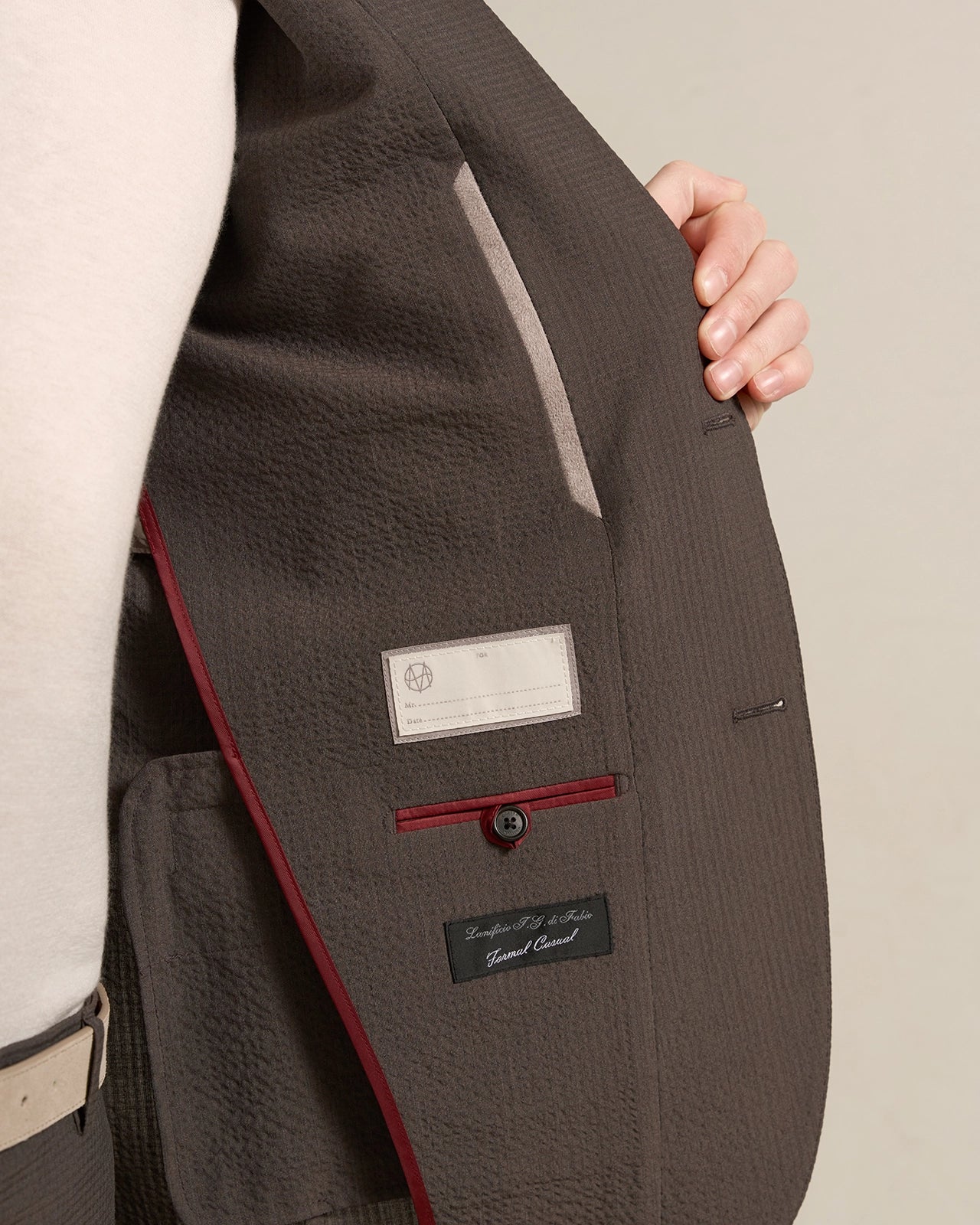 Malpensa Versa Seersucker Suit - Malpensa Versa Seersucker Suit Brown