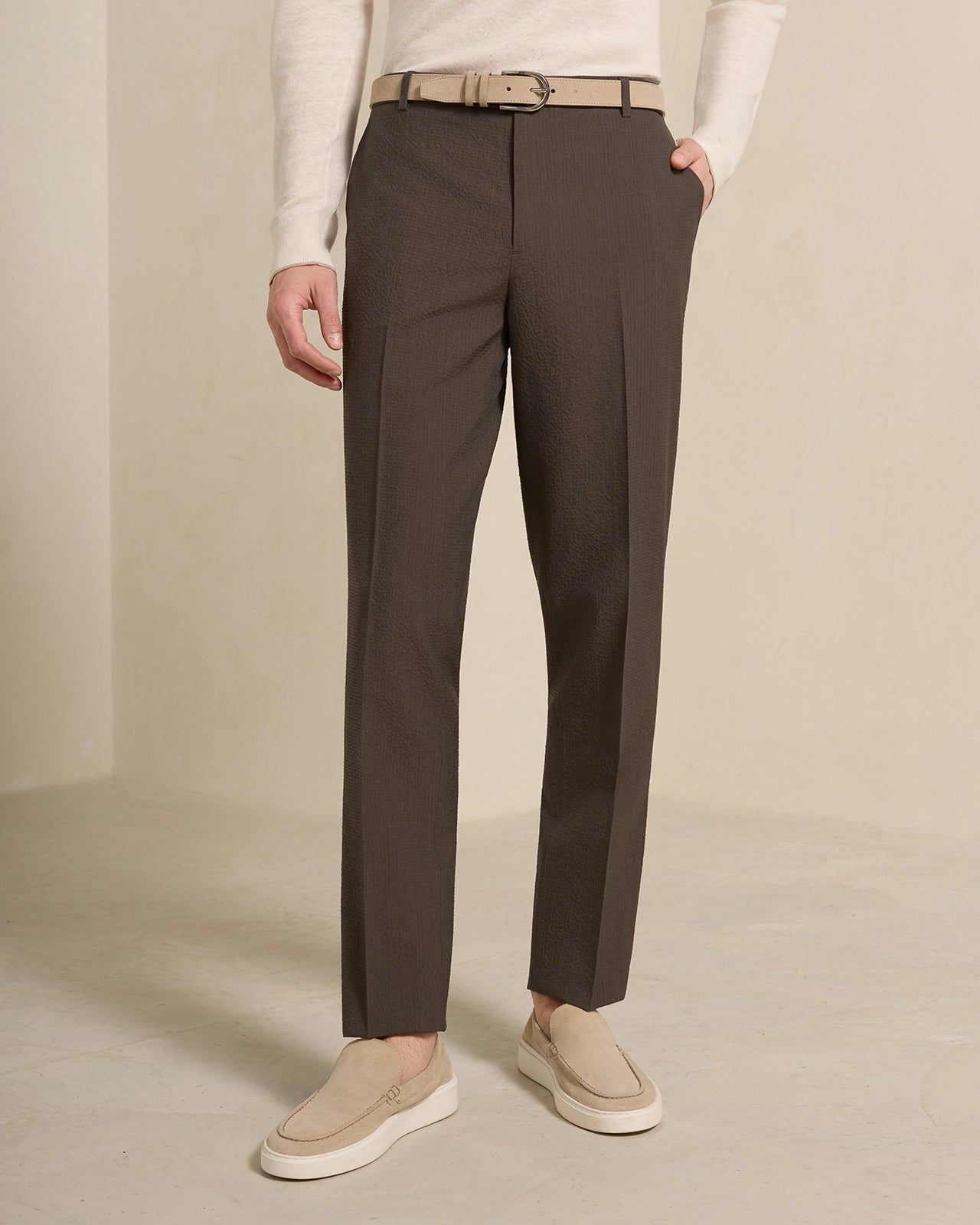 Malpensa Versa Seersucker Suit - Malpensa Versa Seersucker Suit Brown