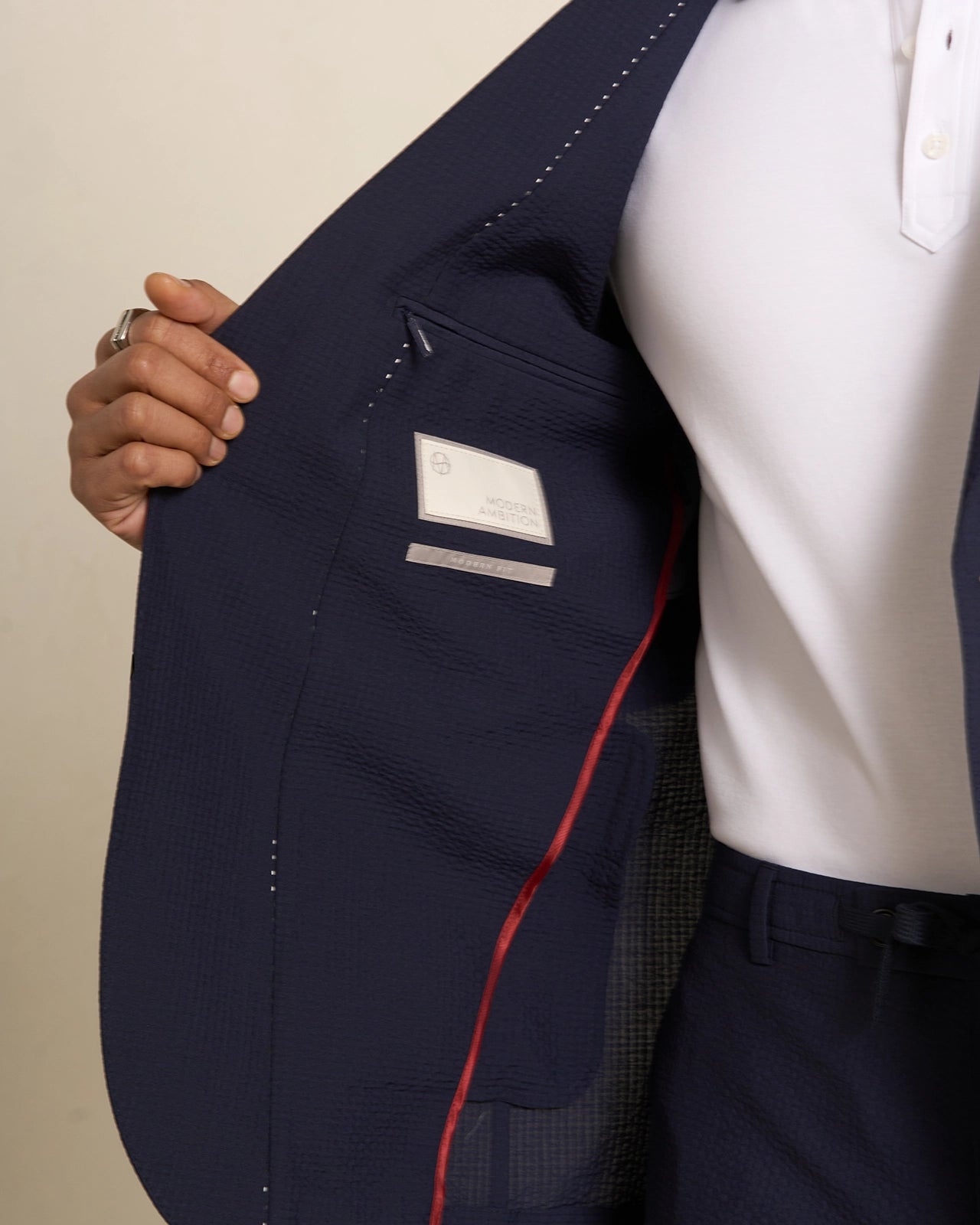 Malpensa Versa Seersucker Suit - Malpensa Versa Seersucker Suit Navy