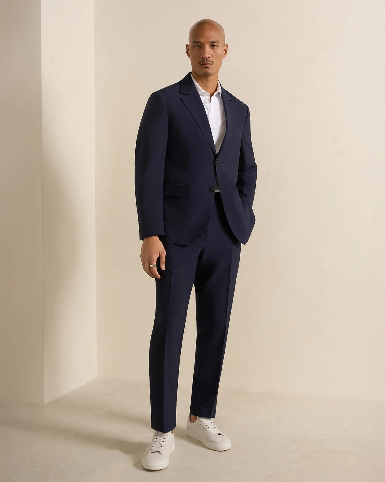 Malpensa Versa Seersucker Suit - Malpensa Versa Seersucker Suit Navy
