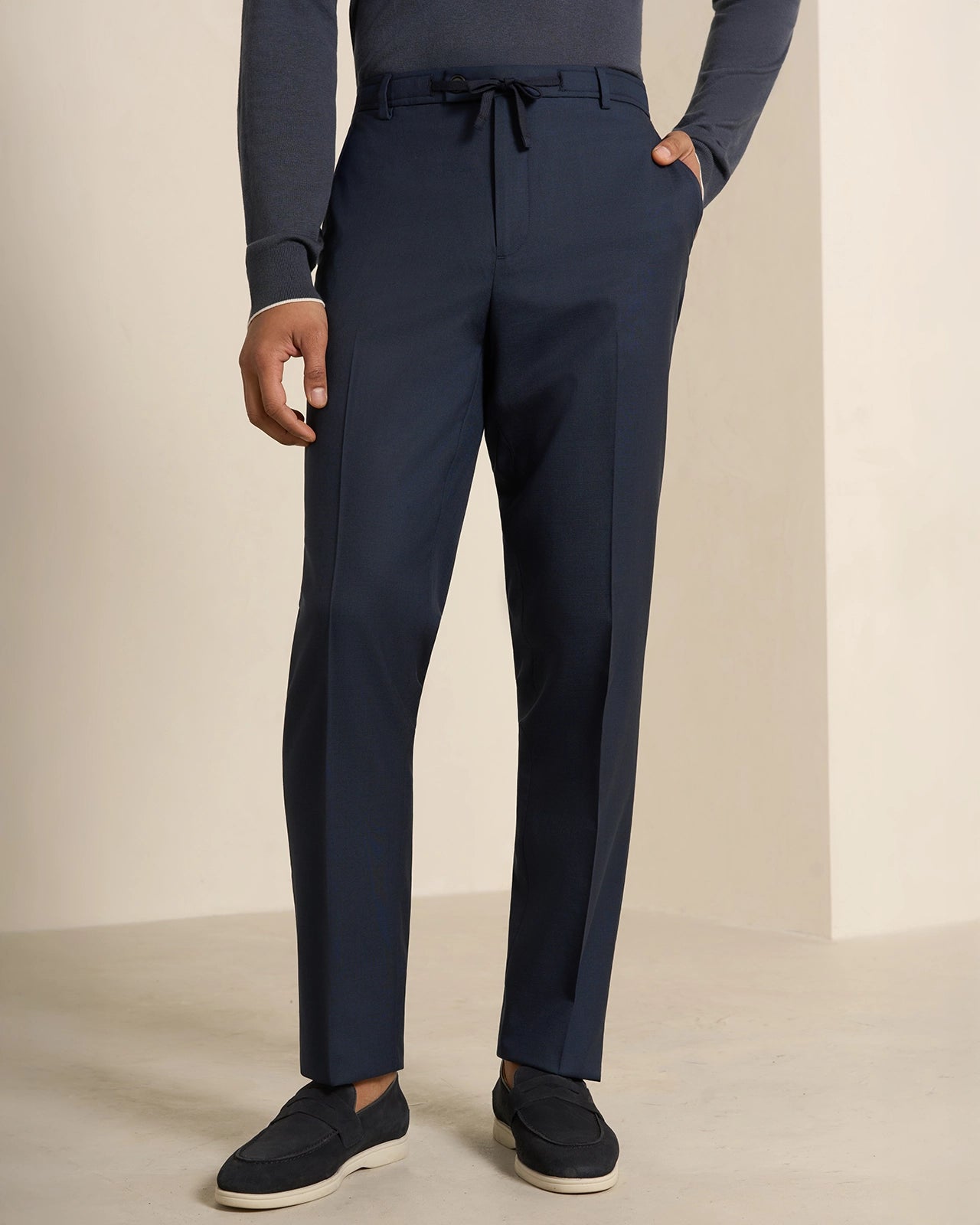 Malpensa Wool Cotton Suit - Malpensa Wool Cotton Suit Navy