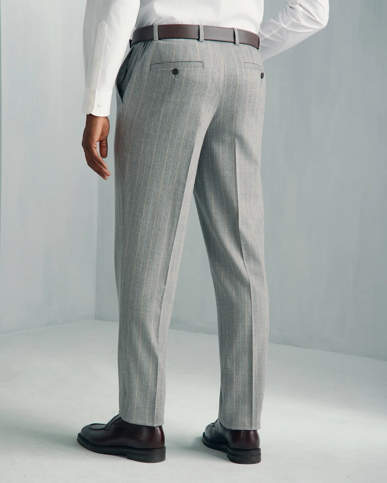 Malpensa Wool Cashmere 2-Tone Stripe Suit - Malpensa Wool Cashmere 2-Tone Stripe Suit Grey