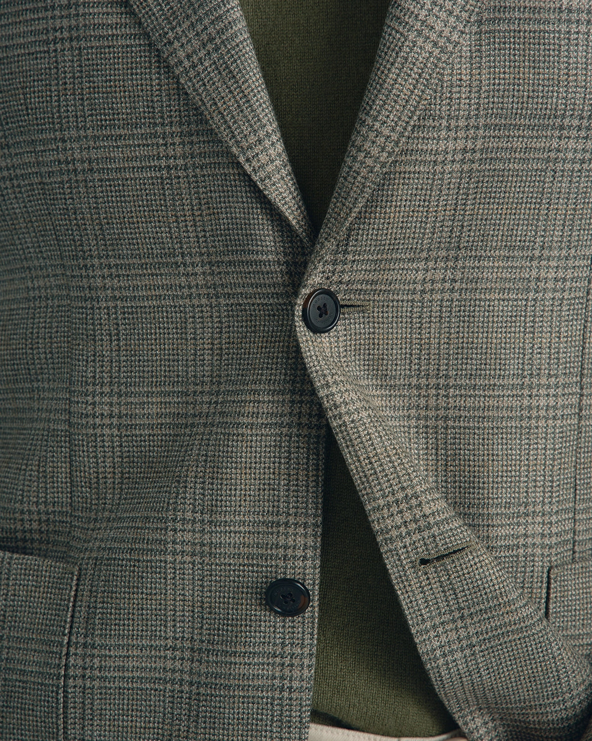 Yorkville Wool Cashmere Silk Check Jacket - Yorkville Wool Cashmere Silk Check Jacket Sage