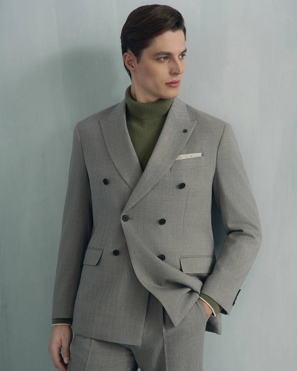 Linate Wool Suit - Linate Wool Suit Light Sage