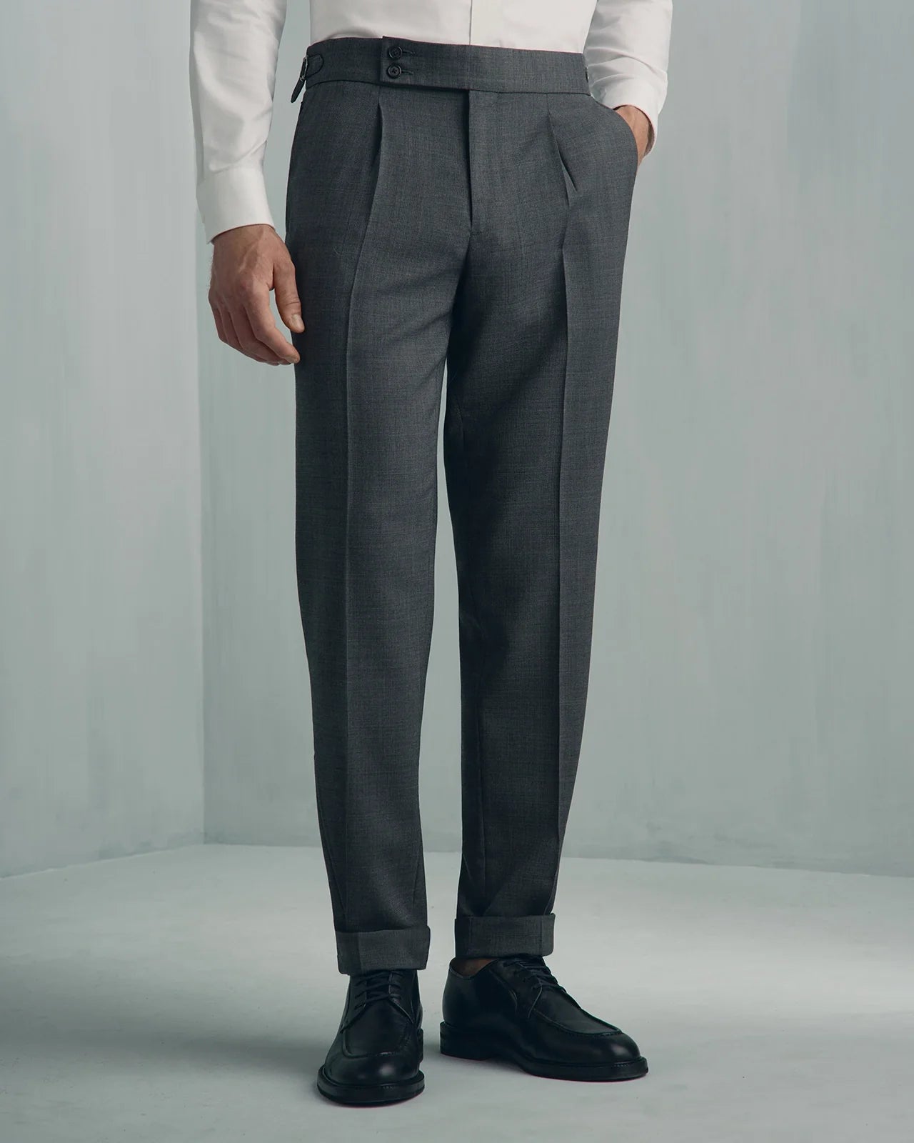 Linate Wool Check Suit - Linate Wool Check Suit Charcoal