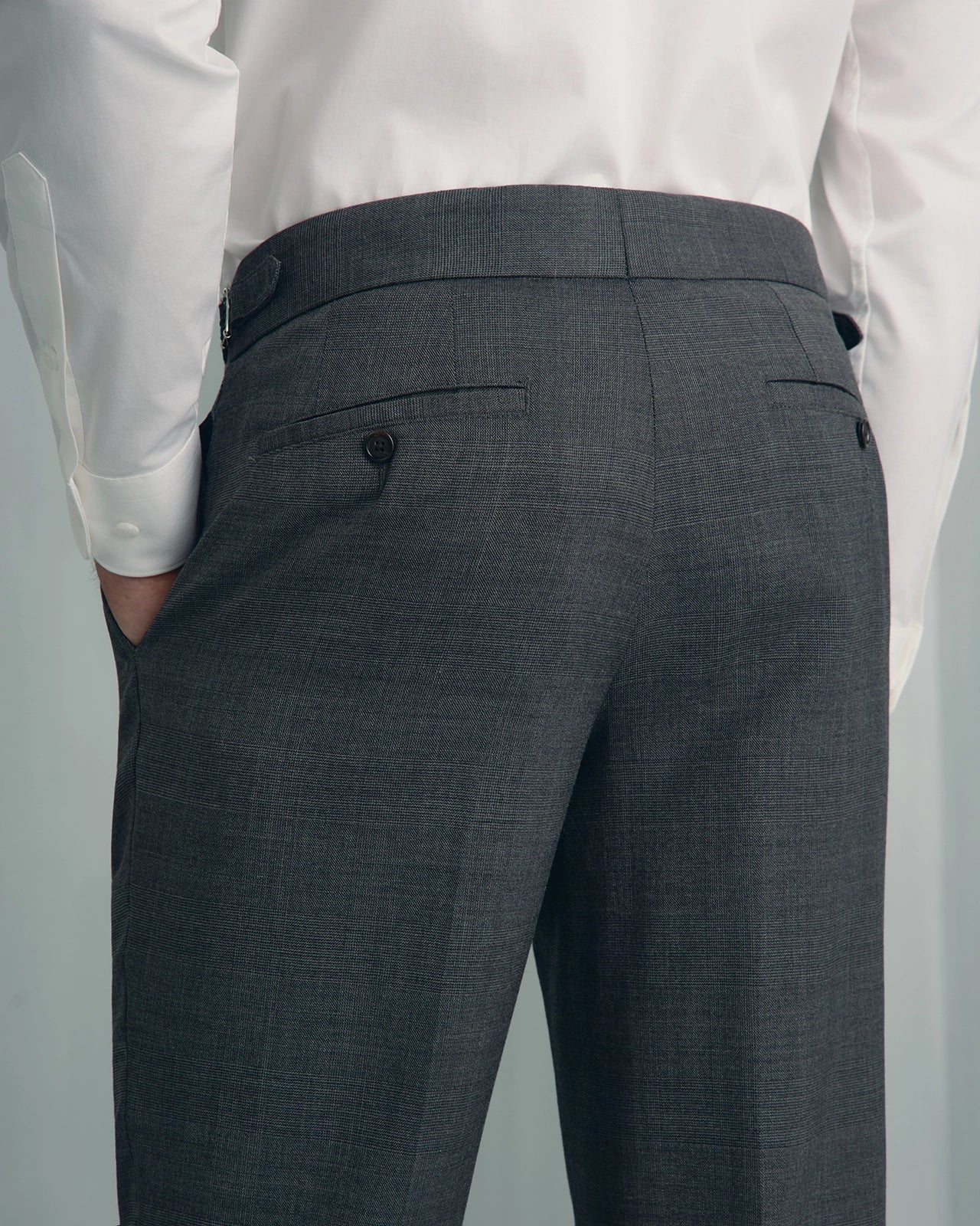 Linate Wool Check Suit - Linate Wool Check Suit Charcoal