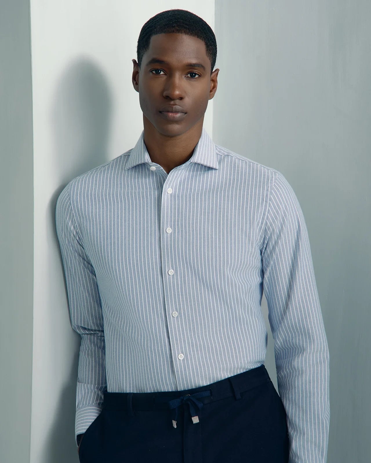 Performance Cotton Everyday Shirt - Performance Cotton Everyday Shirt Denim Herringbone