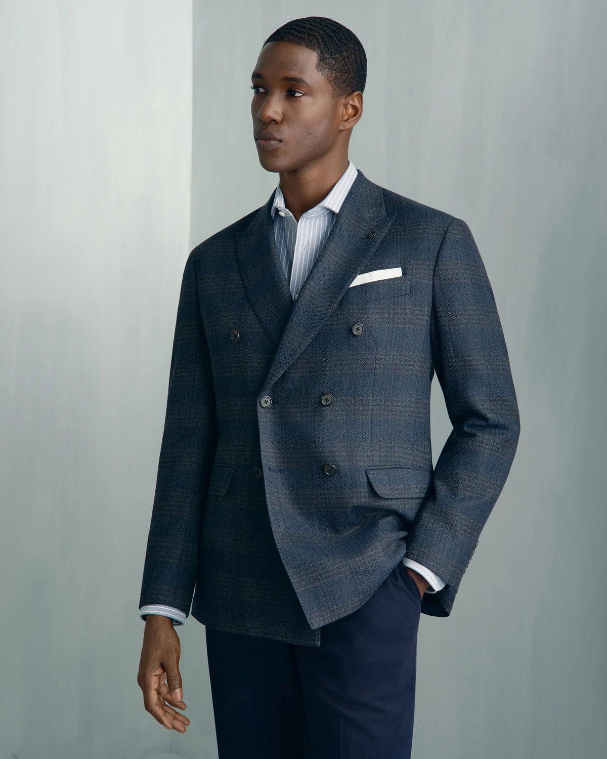 Performance Cotton Everyday Shirt - Performance Cotton Everyday Shirt Denim Herringbone