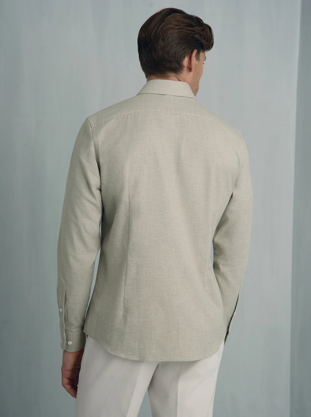 Performance Cotton Mélange Shirt - Performance Cotton Mélange Shirt Melange Sage