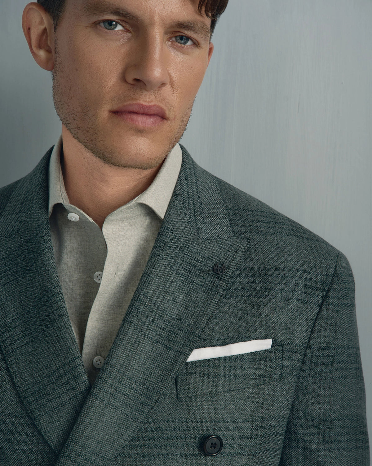 Linate Saxony Wool Check Jacket - Linate Saxony Wool Check Jacket Sage
