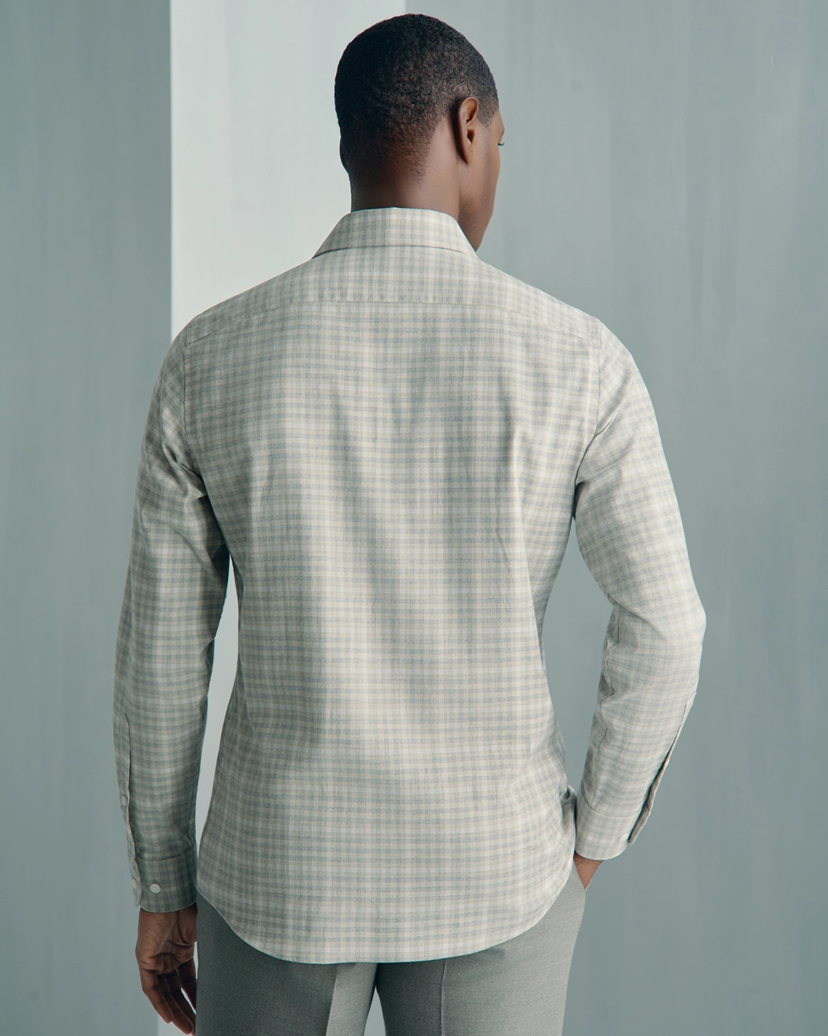 Performance Cotton Everyday Shirt - Performance Cotton Everyday Shirt Sage Melange Check