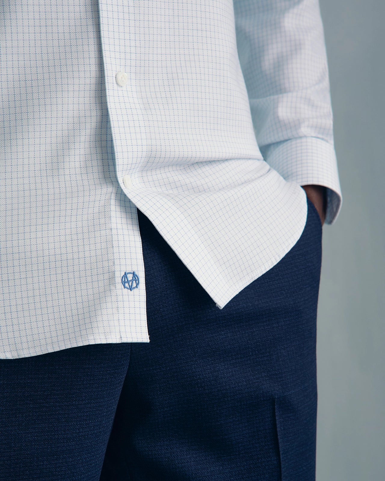 Performance Cotton Everyday Shirt - Performance Cotton Everyday Shirt Light Blue Check