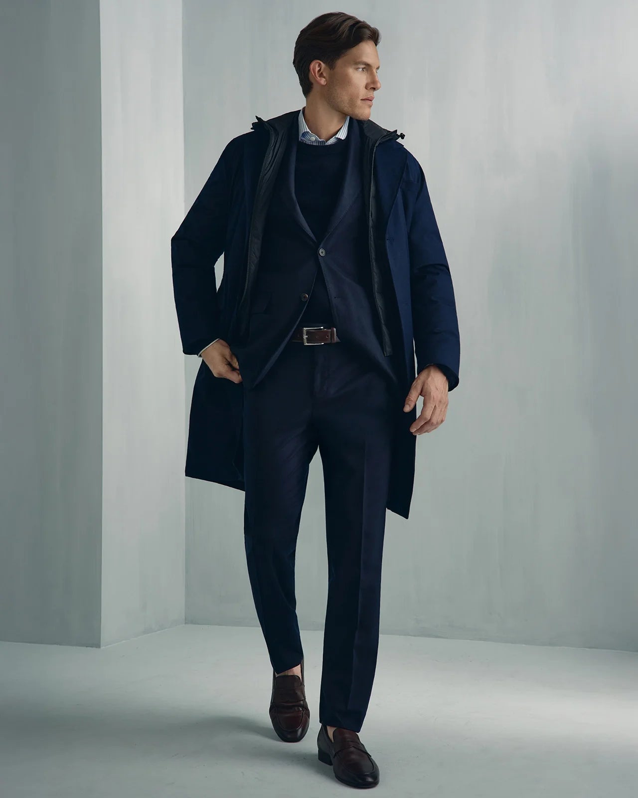 Chamonix Cashmere Crew Neck Pullover - Chamonix Cashmere Crew Neck Pullover Navy
