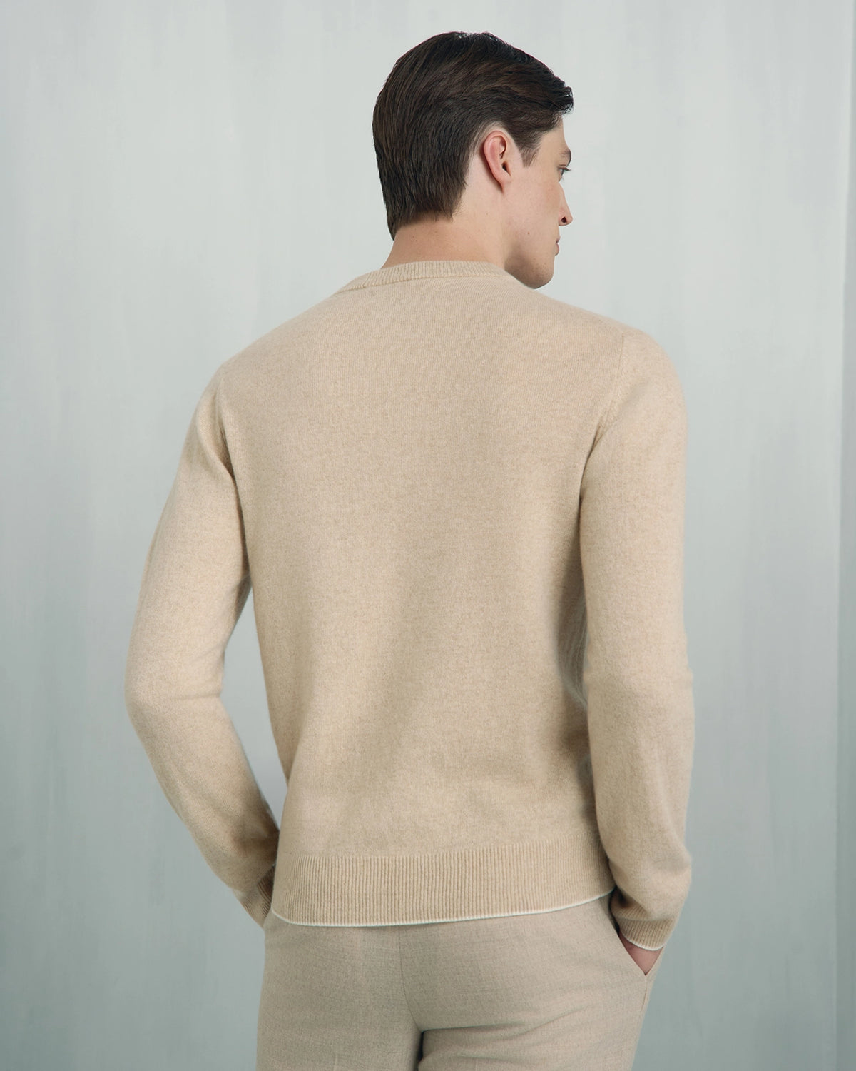 Chamonix Cashmere Crew Neck Pullover - Chamonix Cashmere Crew Neck Pullover Htr Cream