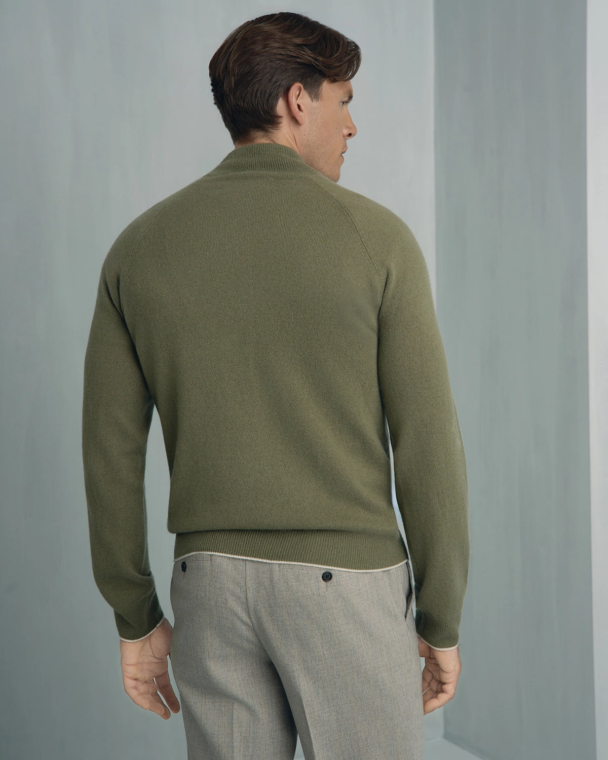 Chamonix Cashmere 1/4 Zip - Chamonix Cashmere 1/4 Zip Sage