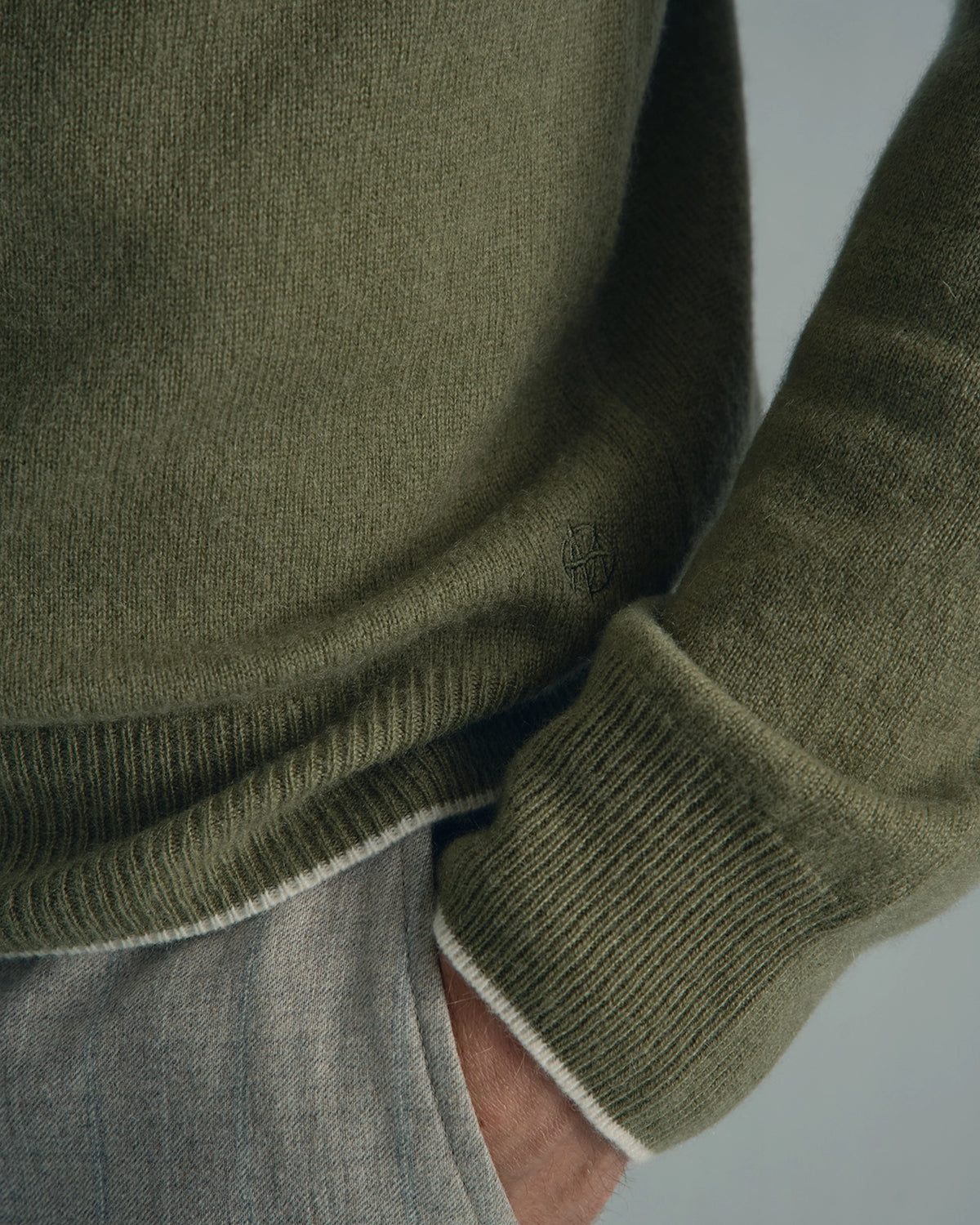 Chamonix Cashmere 1/4 Zip - Chamonix Cashmere 1/4 Zip Sage