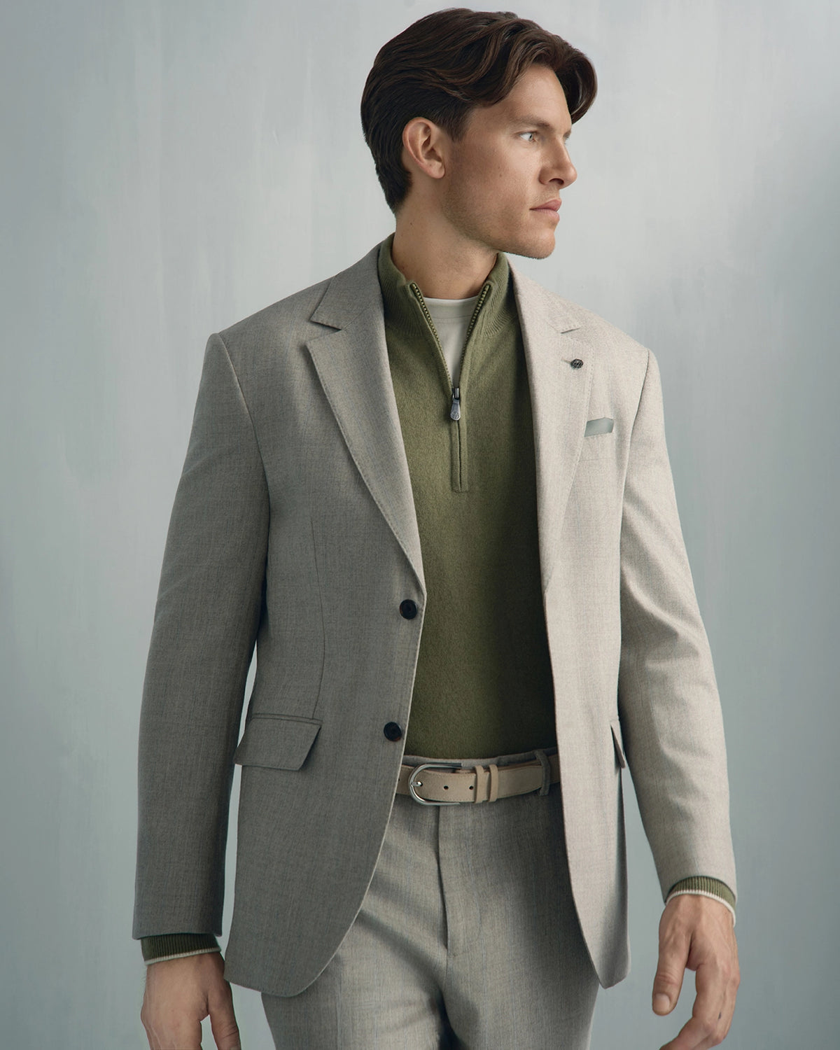 Chamonix Cashmere 1/4 Zip - Chamonix Cashmere 1/4 Zip Sage