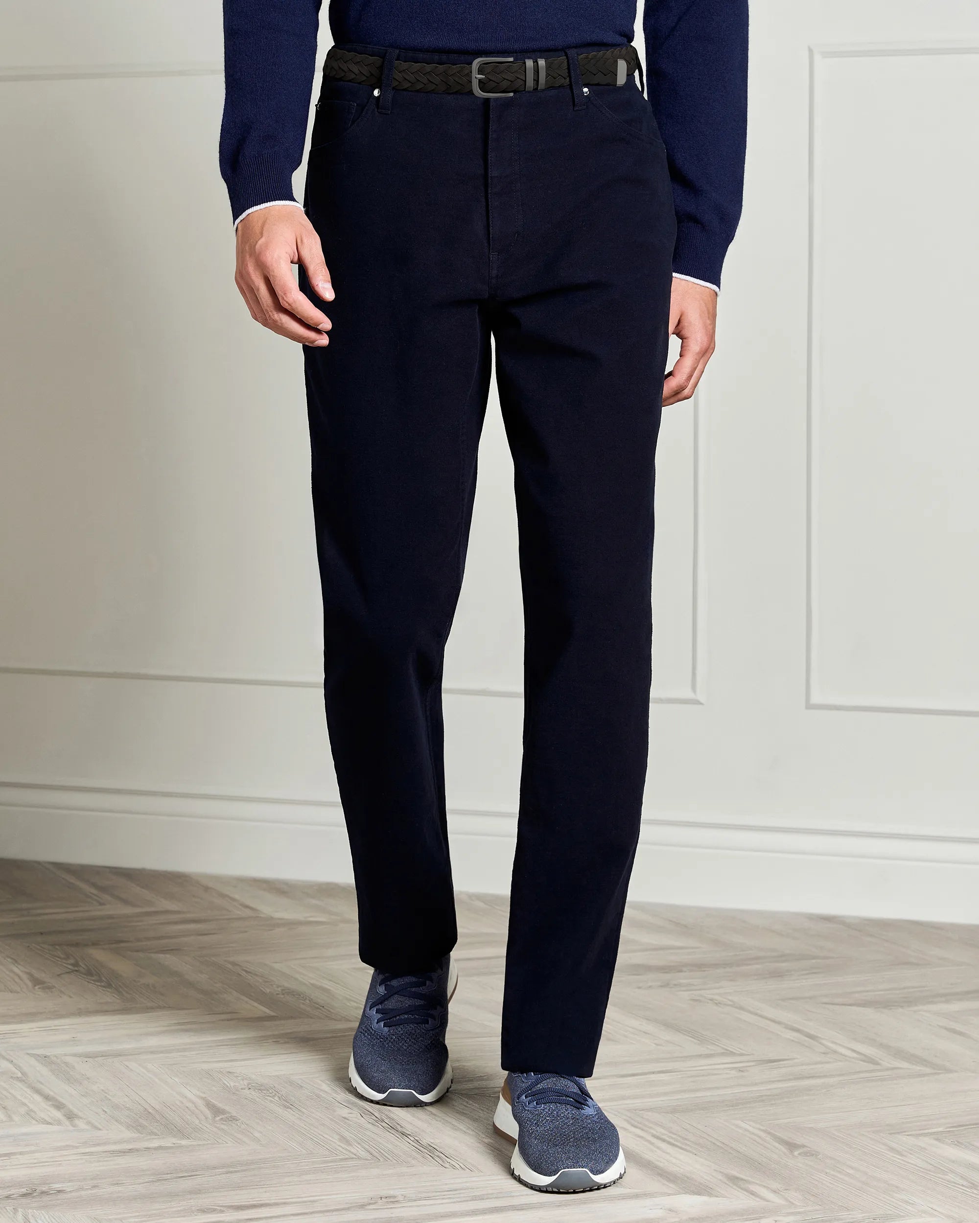 Marseilles Cotton Moleskin Pant - Marseilles Cotton Moleskin Pant Navy