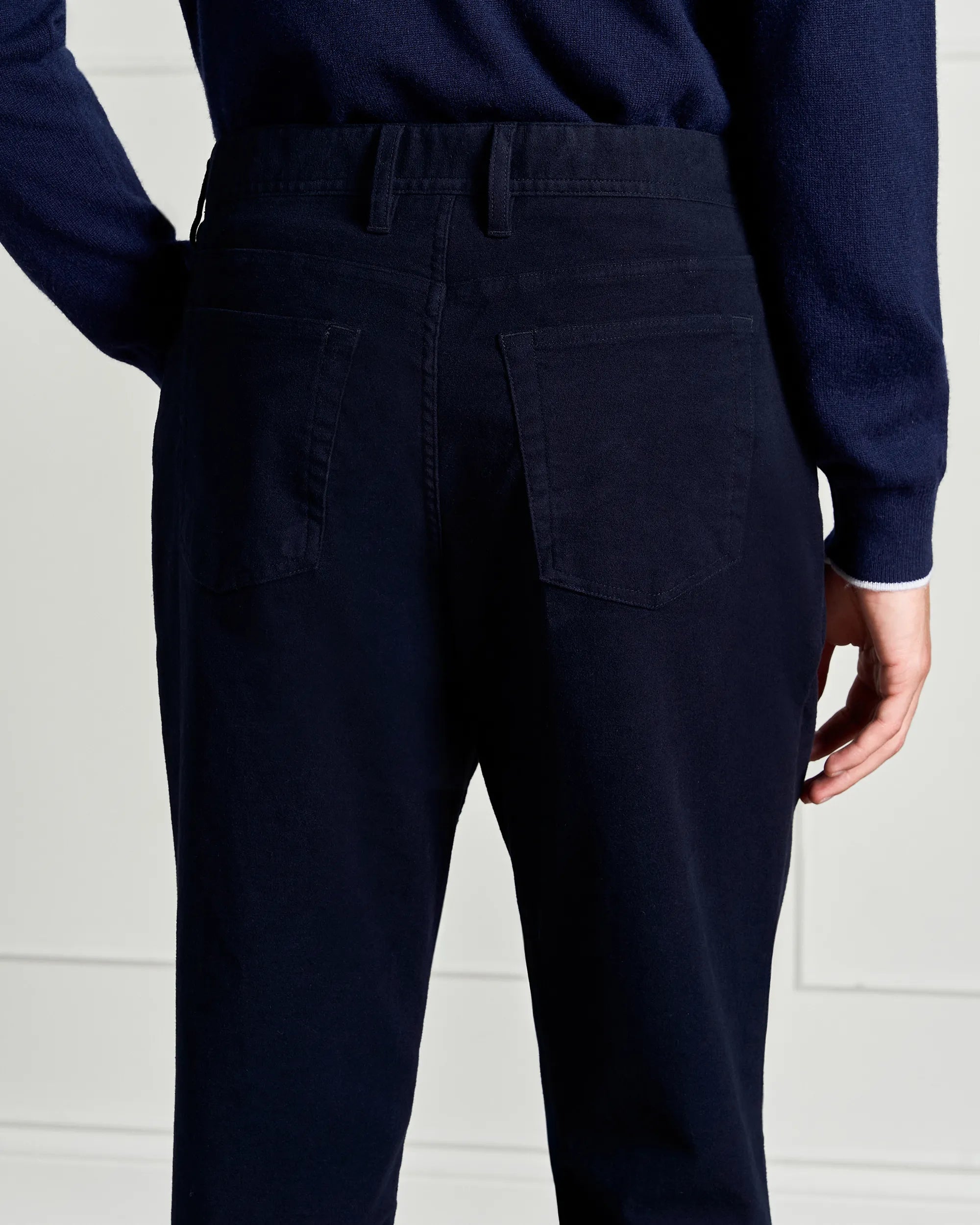 Marseilles Cotton Moleskin Pant - Marseilles Cotton Moleskin Pant Navy