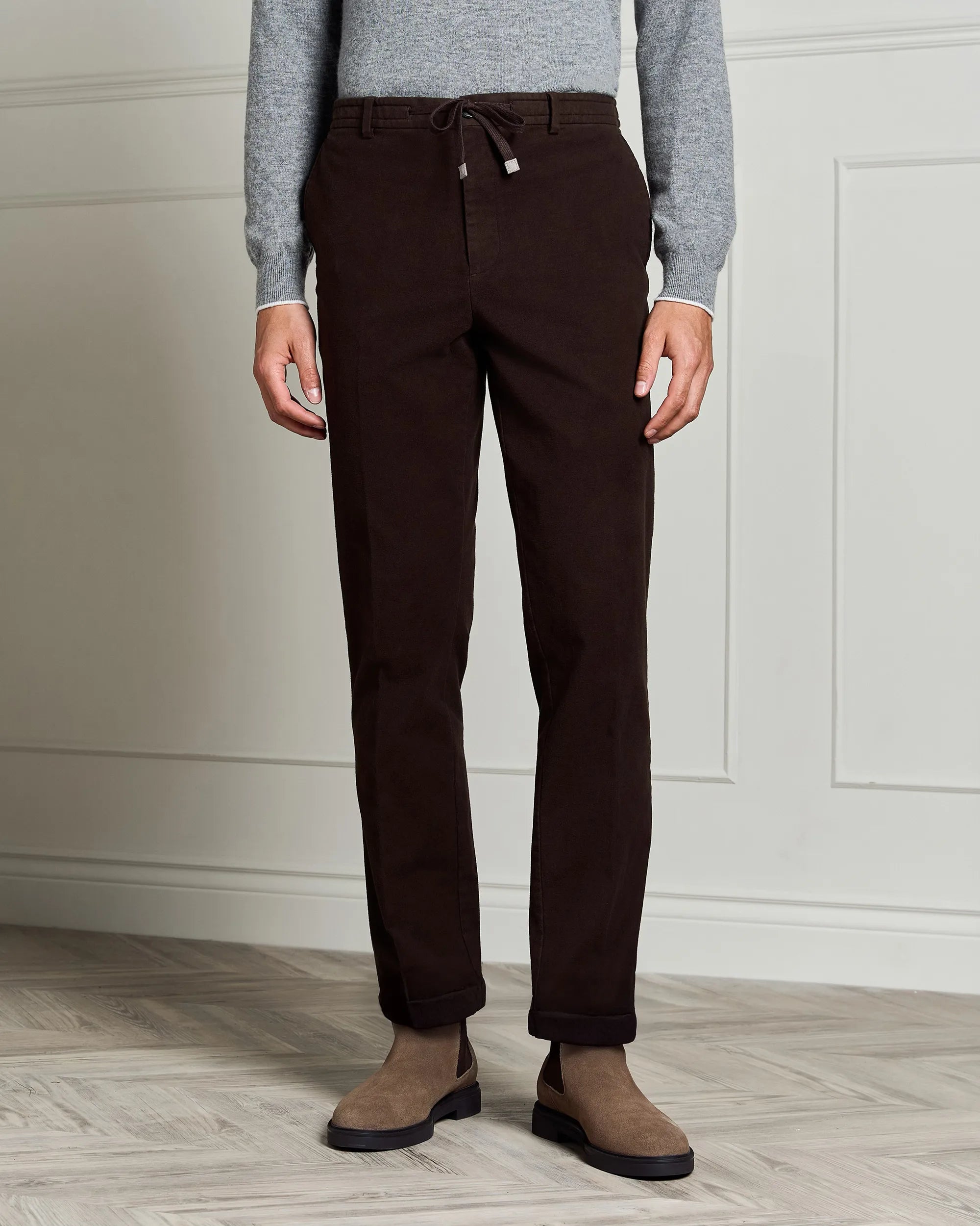 Como Moleskin Chino - Como Moleskin Chino Brown