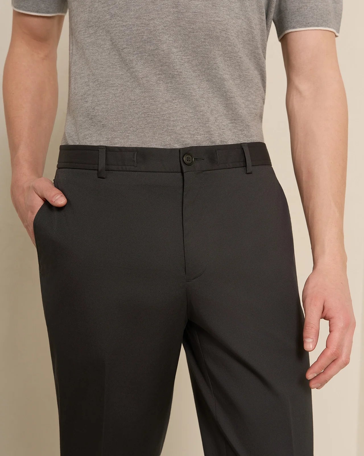 Como Pima Cotton Chino - Como Pima Cotton Chino Dark Grey