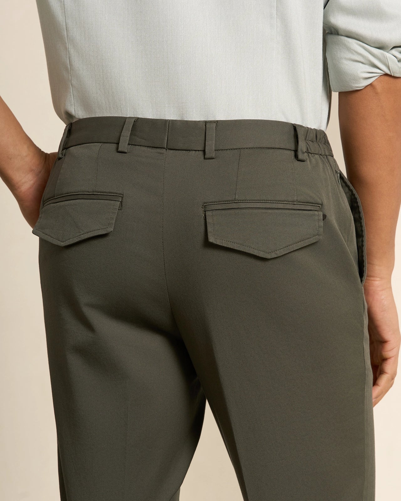 Como Pima Cotton Chino - Como Pima Cotton Chino Olive