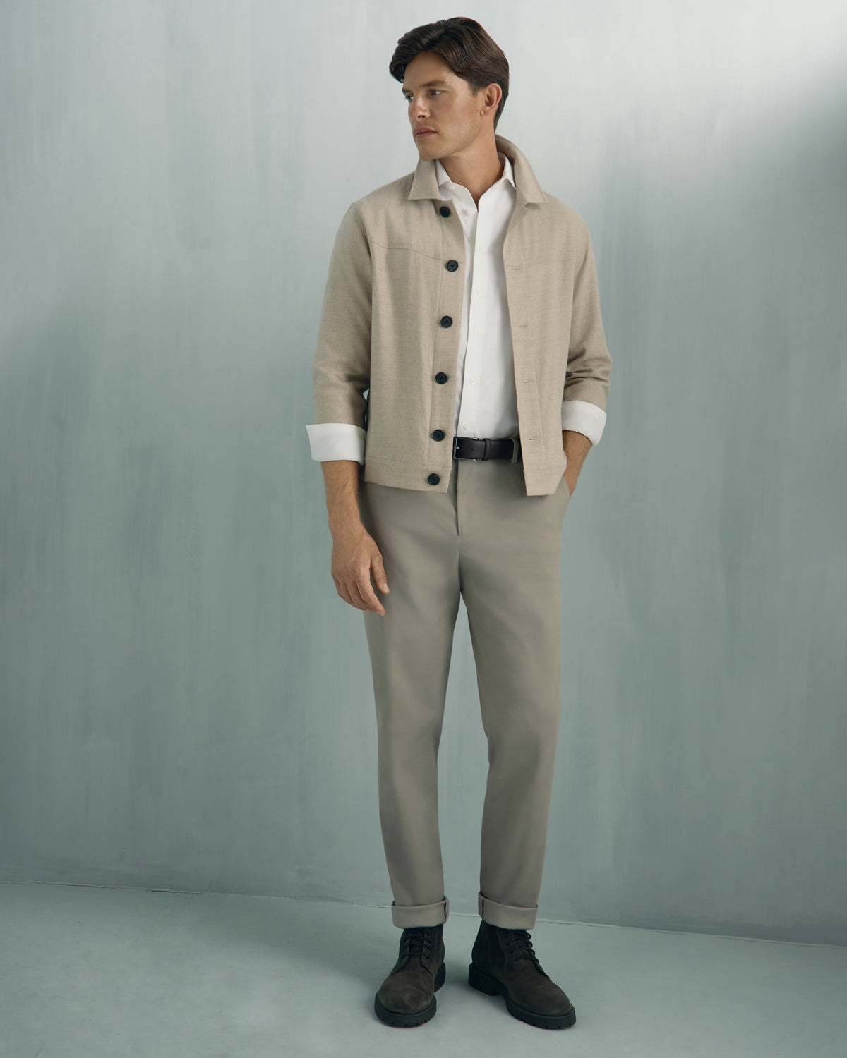 Como Cotton Cashmere Chino - Como Cotton Cashmere Chino Stone