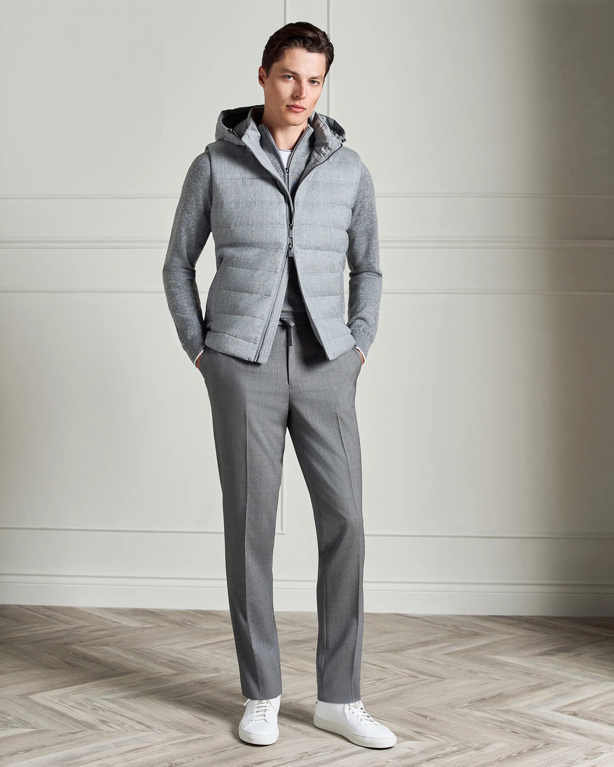 St Moritz Wool Vest - St Moritz Wool Vest Light Grey