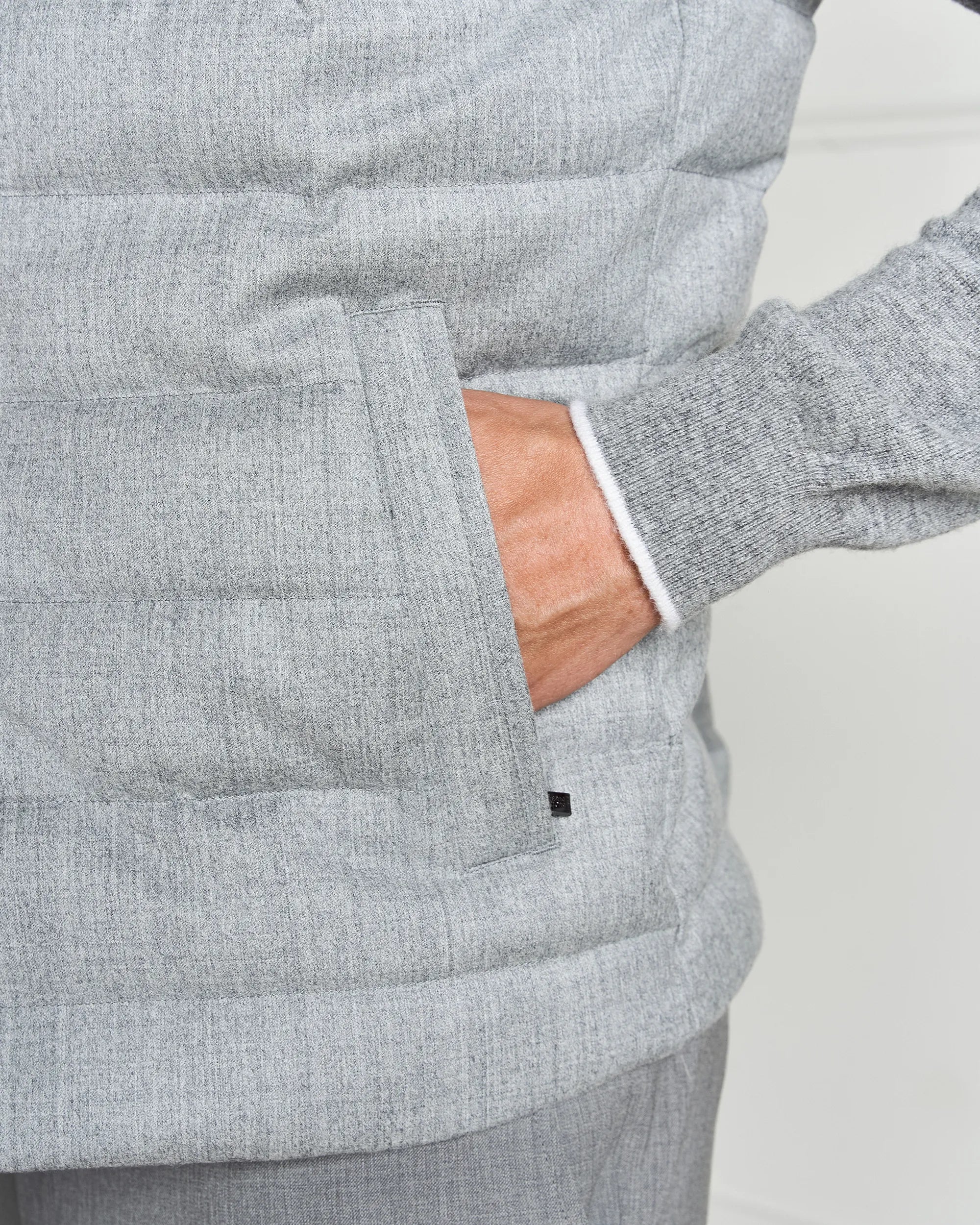 St Moritz Wool Vest - St Moritz Wool Vest Light Grey