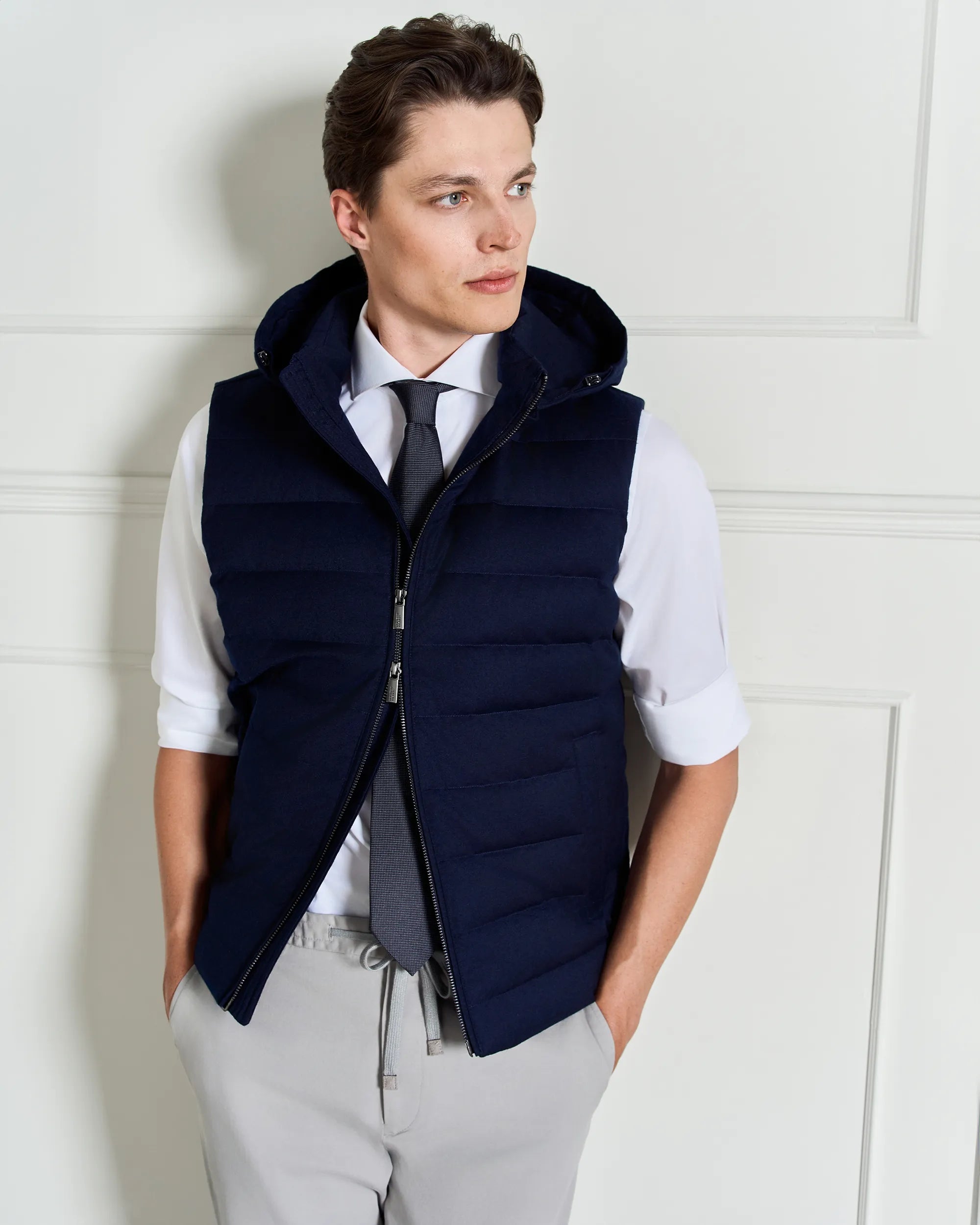 St Moritz Wool Vest - St Moritz Wool Vest Navy