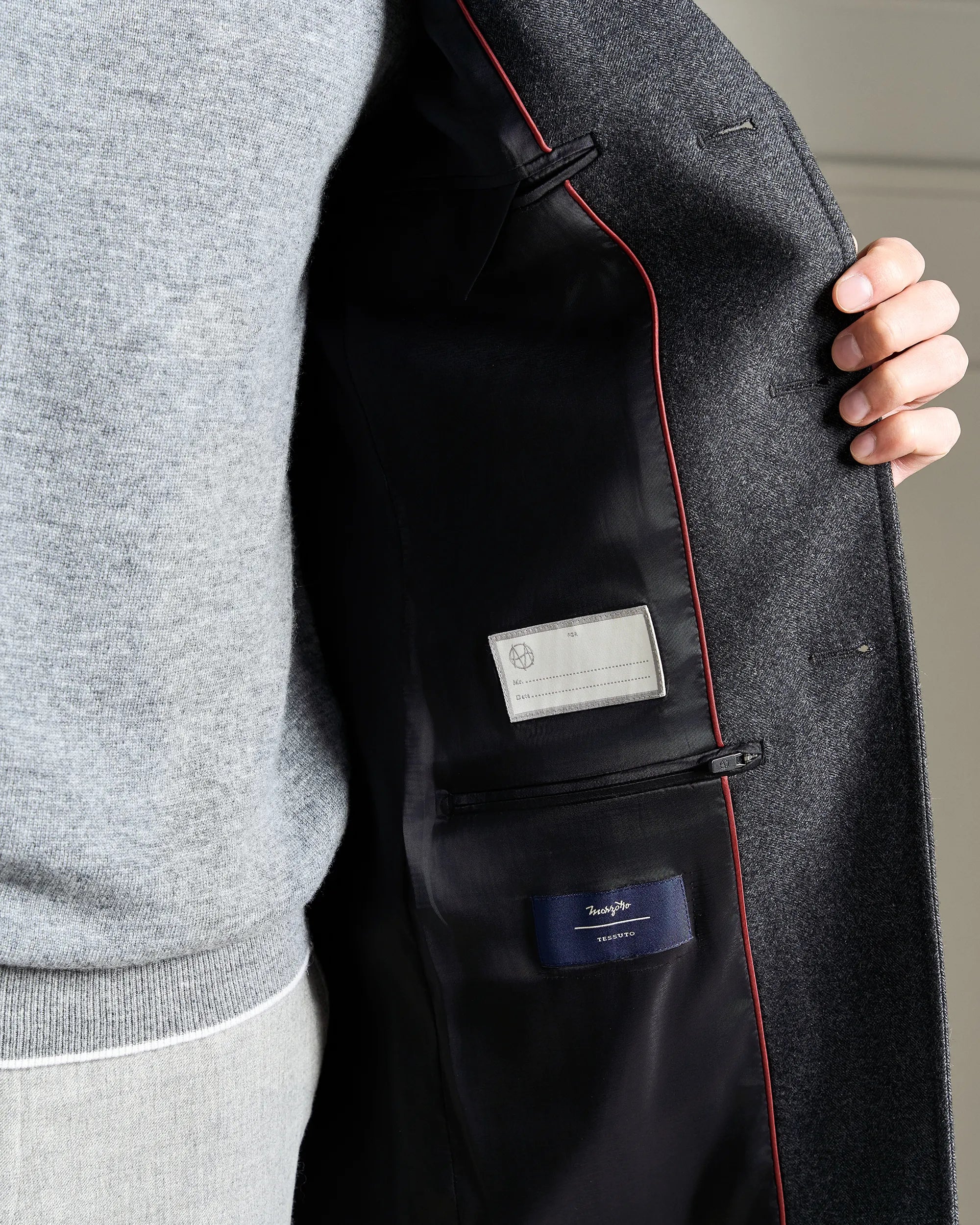 Milano Wool Cashmere Overcoat - Milano Wool Cashmere Overcoat Charcoal