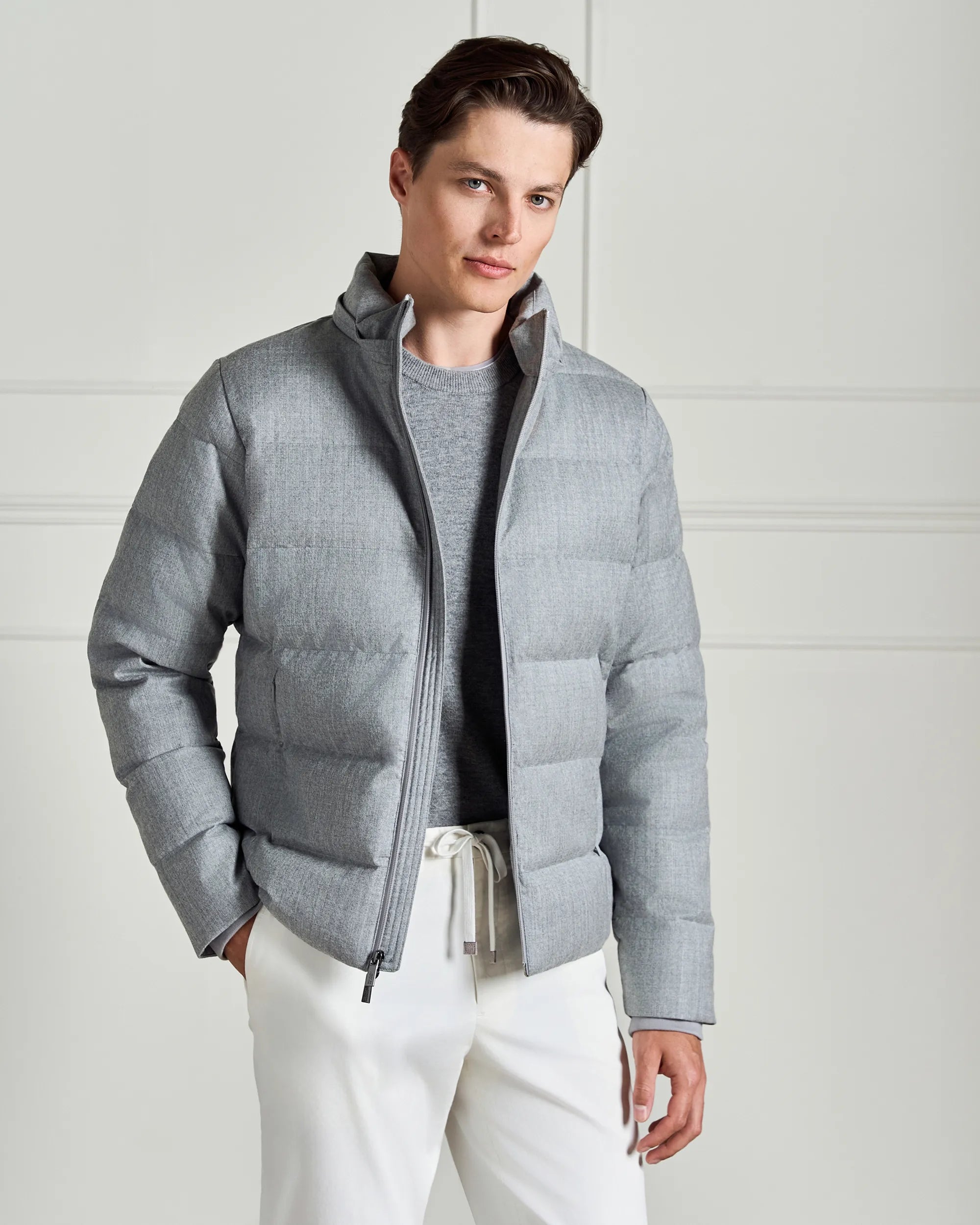 St Moritz Wool Jacket - St Moritz Wool Jacket Light Grey