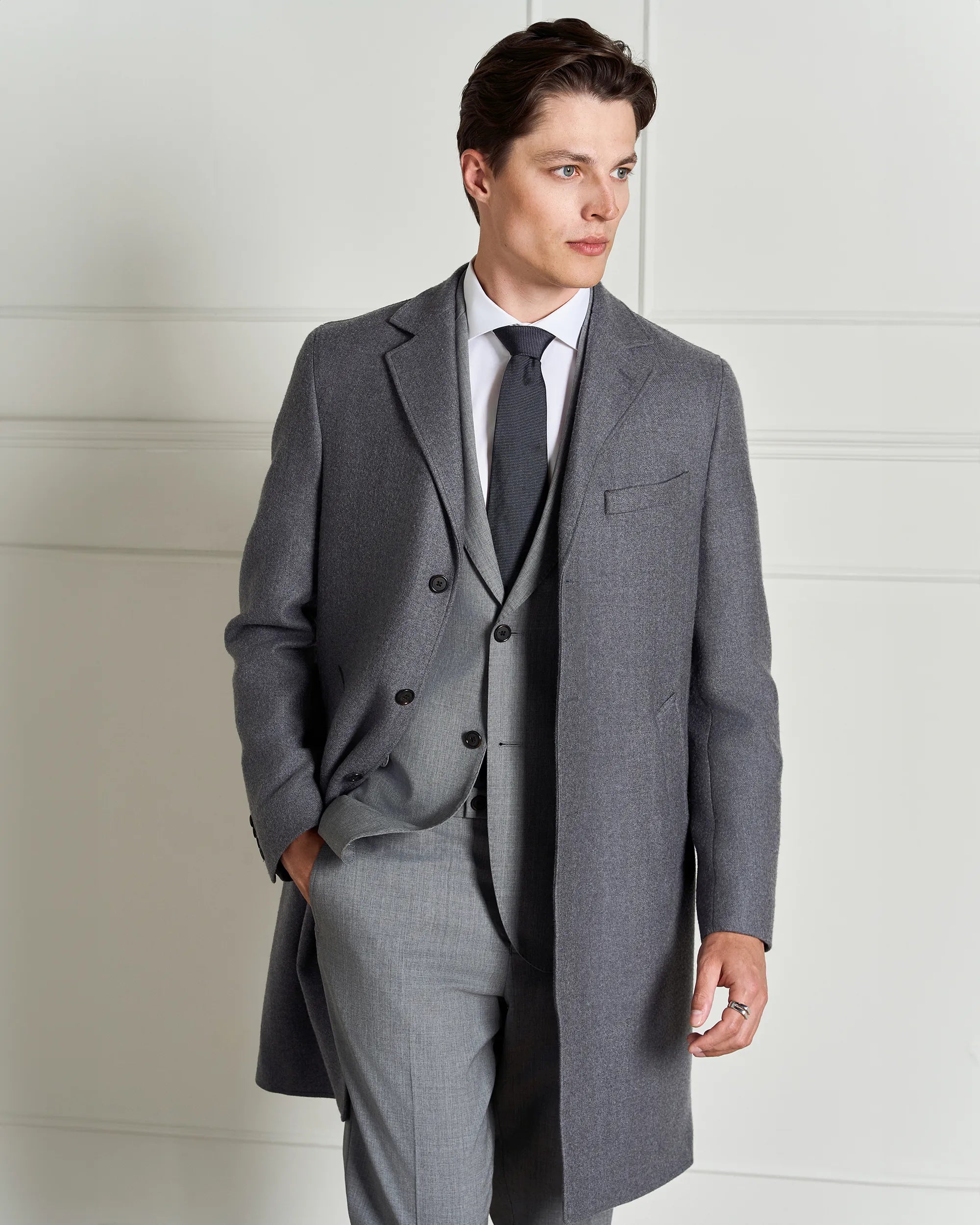 Milano Wool Overcoat - Milano Wool Overcoat Grey