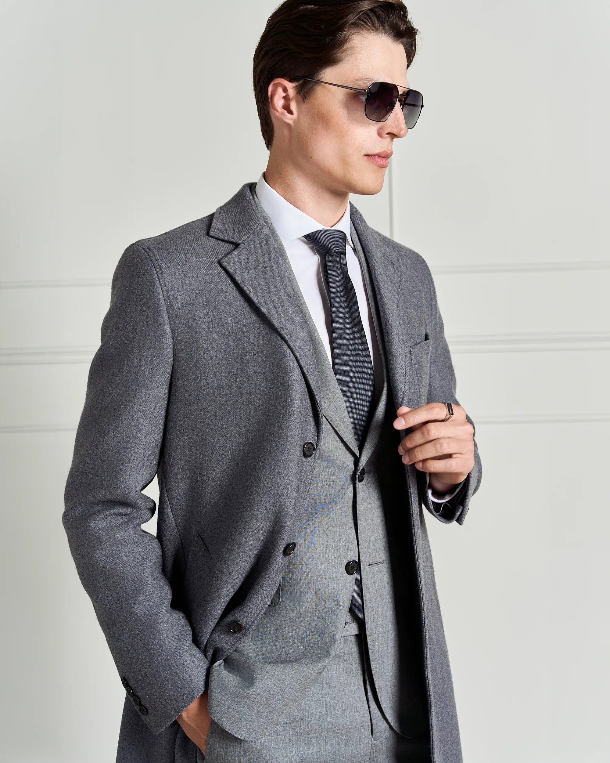 Milano Wool Overcoat - Milano Wool Overcoat Grey